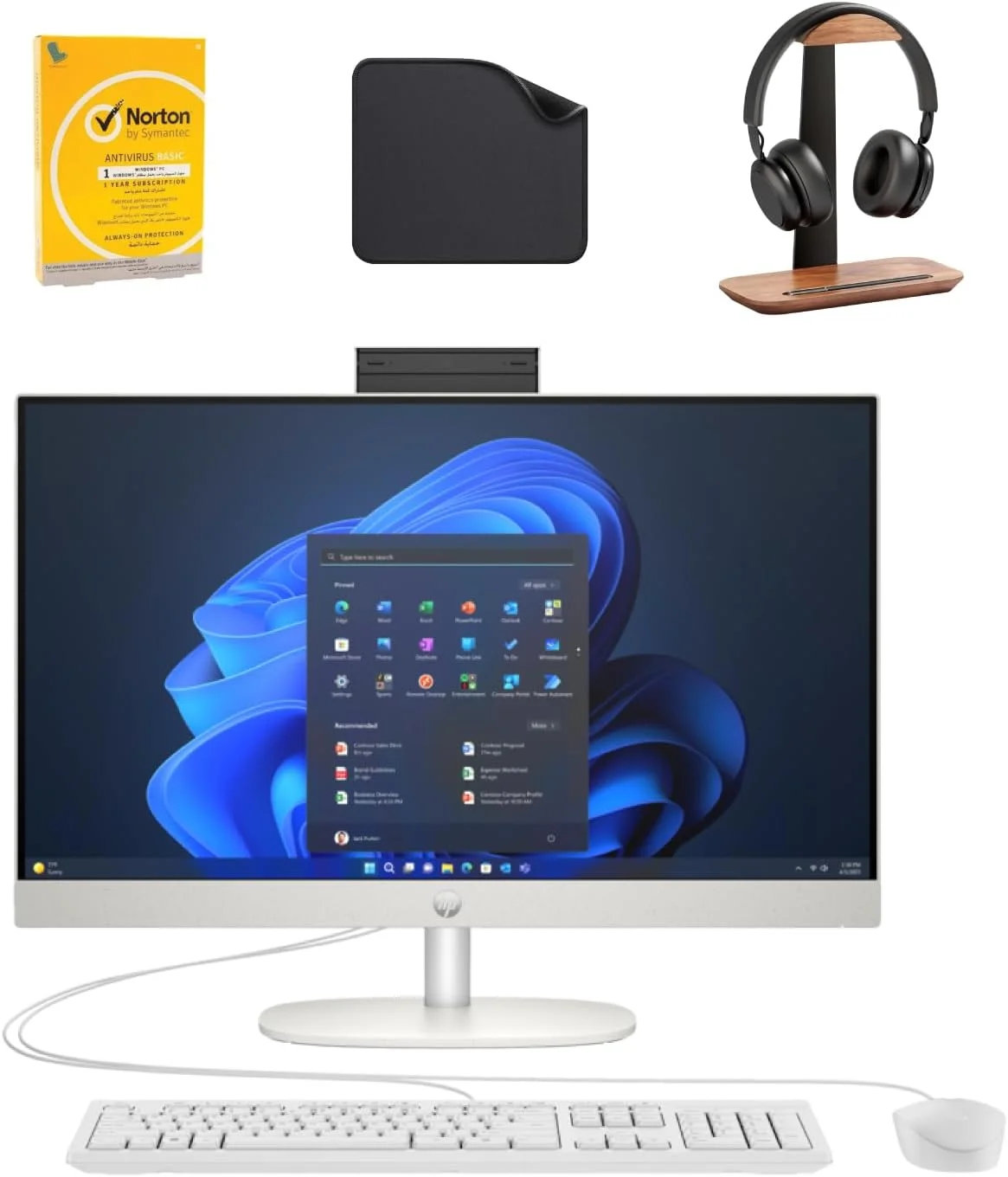 کامپیوتر همه کاره HP مدل PRO ONE 240 G10 – صفحه نمایش 23.8 اینچ، پردازنده نسل سیزدهم Intel i5-1335U، ویندوز 11 پرو (شامل پایه هدست Wave 1 + کیبورد سیمی + ماوس + آنتی ویروس + پد ماوس) سفید (32 گیگابایت رم - 512 گیگابایت SSD)