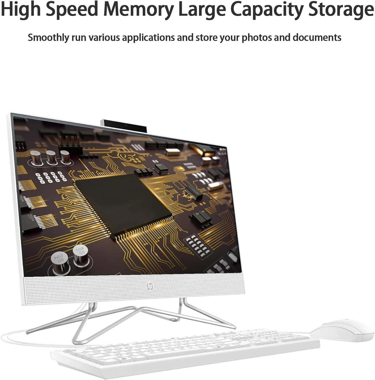 کامپیوتر رومیزی آل این وان 21.5 اینچی HP - با صفحه نمایش ضد تابش نور 1080P FHD، پردازنده Intel Celeron J4025، وب کم، WiFi 6، HDMI، ویندوز 11 پرو (16 گیگابایت رم | 512 گیگابایت SSD)