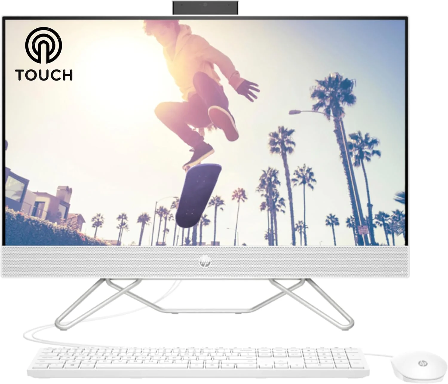 جدیدترین کامپیوتر رومیزی آل این وان 27 اینچی HP مدل 2023، پردازنده نسل دوازدهم Intel Core i7-1255U | رم 16 گیگابایتی DDR4 | اس اس دی 1 ترابایتی NVMe | گرافیک Intel Iris Xe | صفحه نمایش لمسی 27 اینچی FHD | ویندوز 11 پرو (سفید ستاره ای)