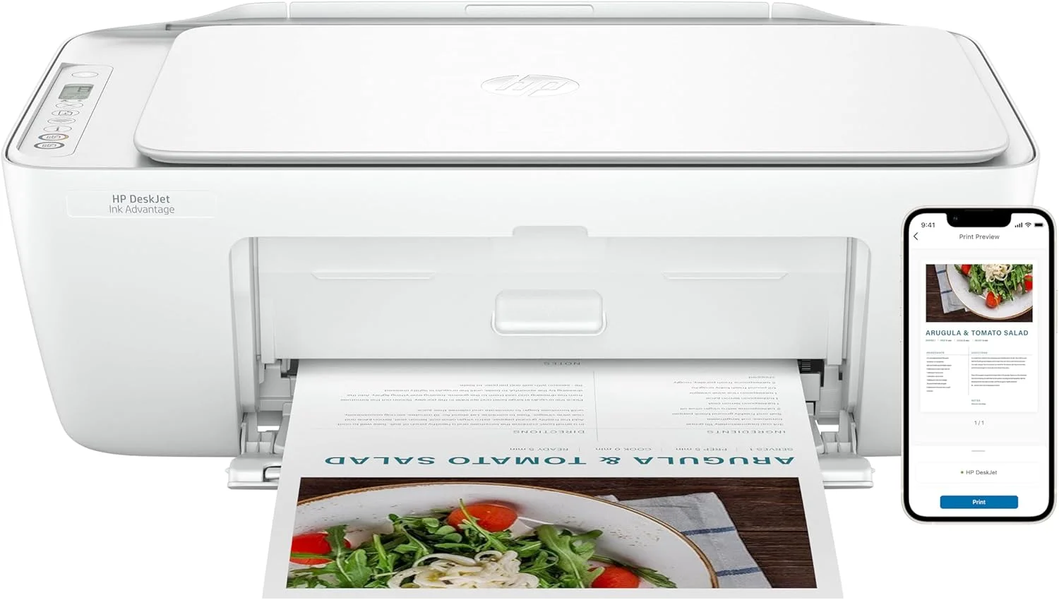 پرینتر چندکاره جوهرافشان بی سیم HP DeskJet Ink Advantage 2875 - سفید [60K47C] (پرینت، کپی، اسکن)