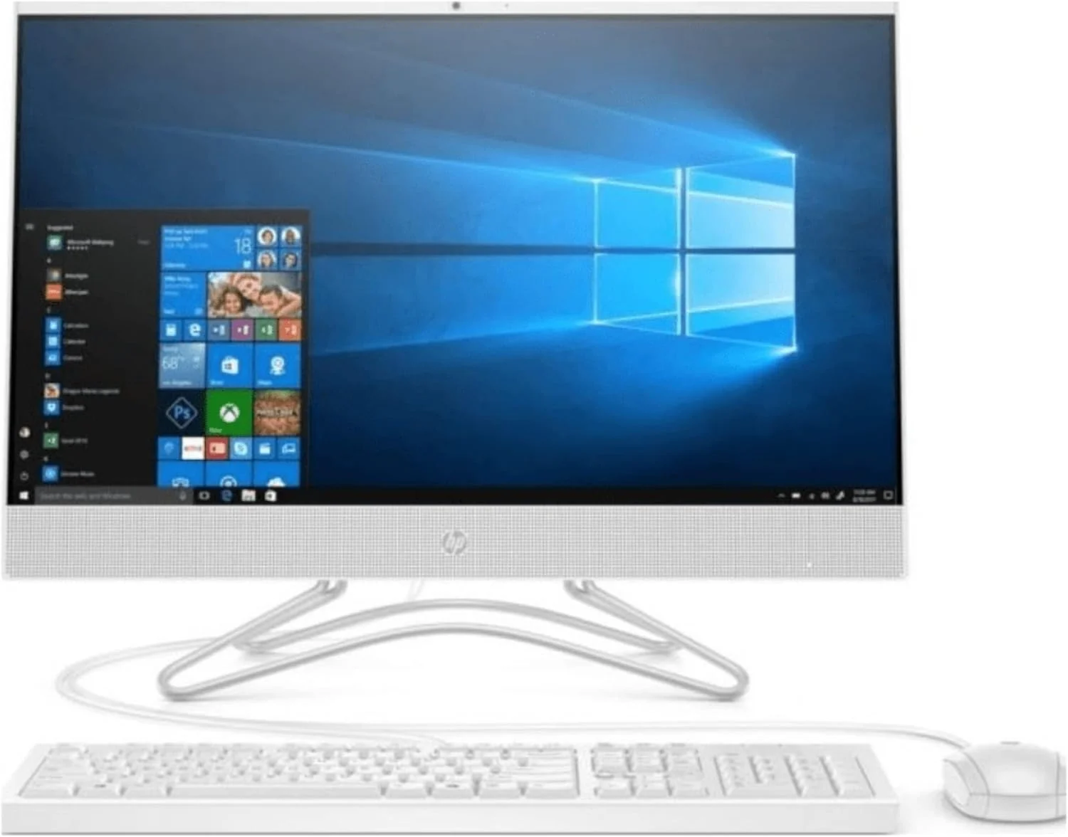 کامپیوتر همه کاره تجاری HP 200 G4 مدل 2023، پردازنده Intel Core i5-1235U، رم 8 گیگابایتی DDR4-3200 مگاهرتز، حافظه SSD NVMe M.2 512 گیگابایتی، گرافیک Iris XE، صفحه نمایش 21.5 اینچی، ویندوز 11 به همراه هدفون بلوتوث رایگان، سفید برفی