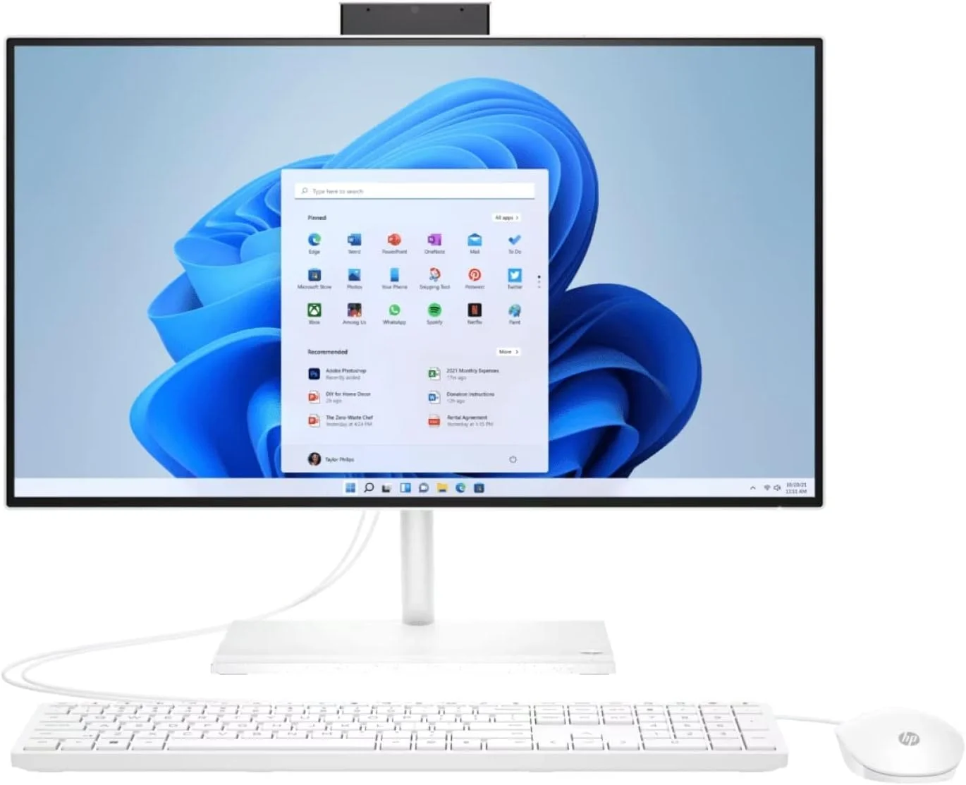 کامپیوتر همه کاره HP با صفحه نمایش 23.8 اینچی FHD IPS - پردازنده نسل سیزدهم Intel Core i5-1335U - کارت گرافیک Intel Iris Xe - رم 16 گیگابایتی DDR4 - حافظه SSD NVMe 512 گیگابایتی - کیبورد و ماوس سفید - ویندوز 11 - سفید صدفی