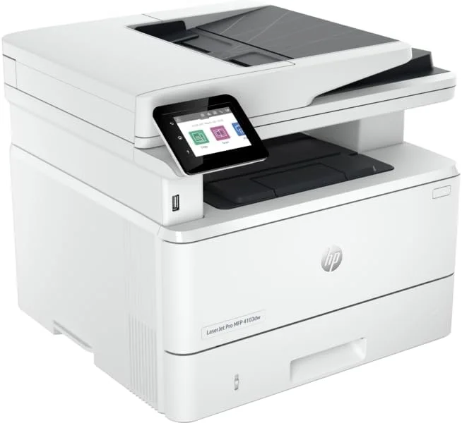 پرینتر چندکاره لیزری اچ پی LaserJet Pro MFP 4103dw، 40 صفحه در دقیقه، 1200 DPI، وای فای، مشکی پرینتر چندکاره لیزری اچ پی LaserJet Pro MFP 4103dw، 40 صفحه در دقیقه، 1200 DPI، وای فای، مشکی