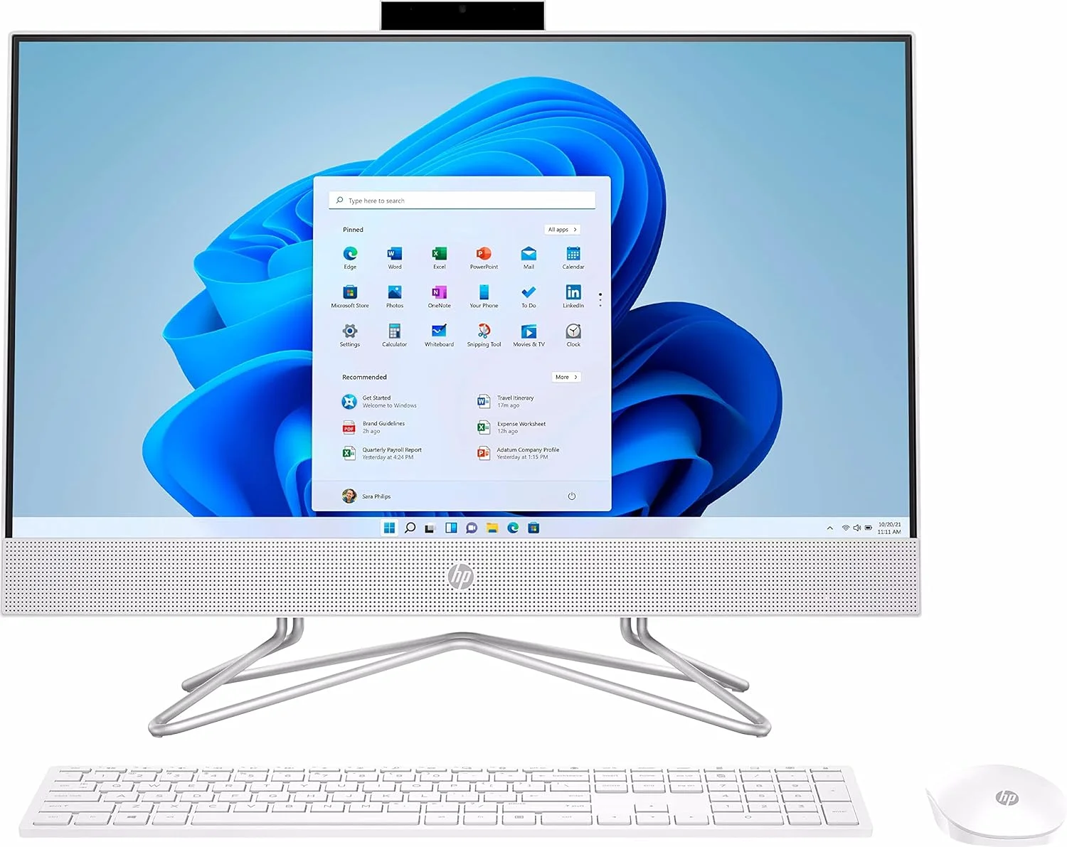کامپیوتر همه کاره HP AIO-24-DF1053W، مدل 2023، صفحه نمایش لمسی 23.8 اینچی IPS با رزولوشن 1920x1080 و نرخ 60 هرتز، پردازنده Intel Core i3-1115G4 دو هسته ای، گرافیک Intel UHD، رم 16 گیگابایتی DDR4، حافظه SSD یک ترابایتی، ویندوز 10 هوم، Wi-Fi، دوربین HD 720p، سفید