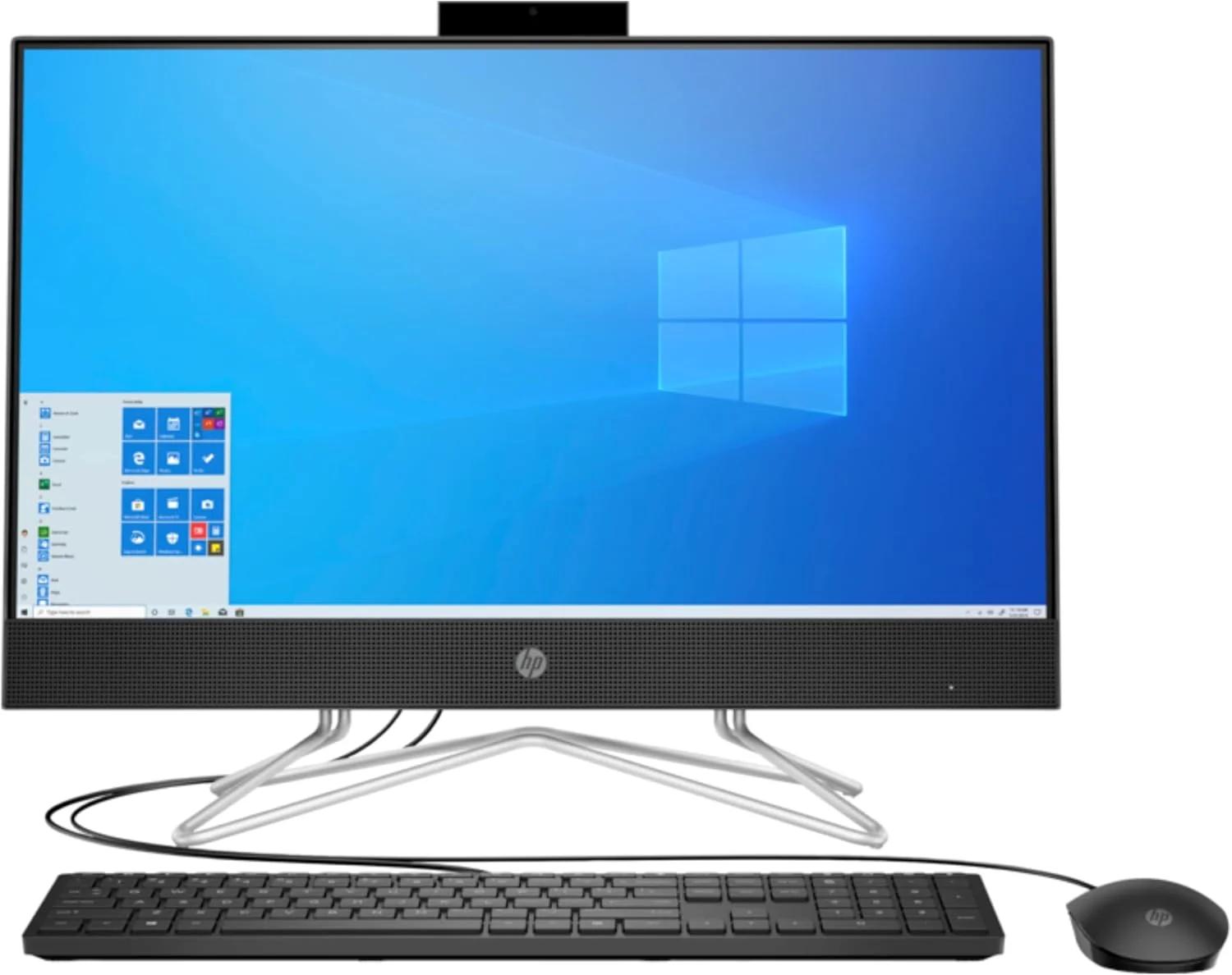 کامپیوتر رومیزی جدید HP All-in-One 24 اینچی | پردازنده نسل 11 اینتل Core i5-1135G7 | گرافیک Intel Iris Xe | 8 گیگابایت رم | 512 گیگابایت SSD | صفحه نمایش 23.8 اینچی FHD | ویندوز 11 هوم | هدست بلوتوث رایگان | (مشکی)