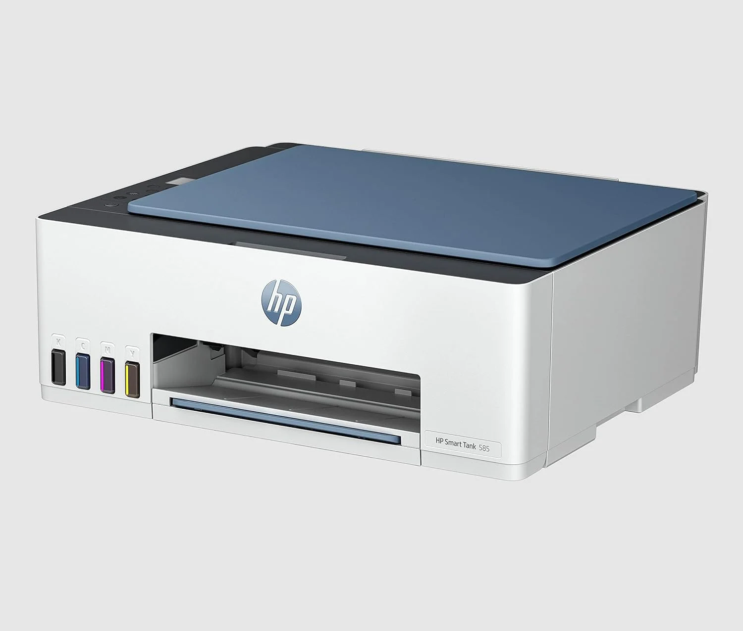 پرینتر چندکاره جوهرافشان بی‌سیم HP Smart Tank 585، چاپ، اسکن، کپی، چاپ تا 18000 صفحه سیاه و سفید یا 6000 صفحه رنگی - آبی تیره [1F3Y4A] (بازسازی شده)