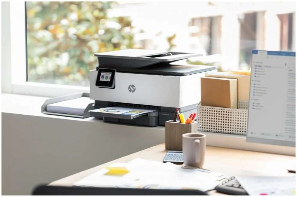 پرینتر چندکاره جوهرافشان بی‌سیم اچ پی Officejet Pro 9010، با Smart Tasks برای بهره‌وری هوشمندانه اداری (3UK83B)