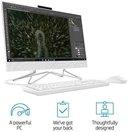 کامپیوتر همه کاره لمسی 23.8 اینچی HP با نور پس زمینه IPS FHD WLED، پردازنده AMD Ryzen 3 3250U، رم 8 گیگابایتی DDR4، هارد دیسک 1 ترابایتی 7200RPM + SSD 256 گیگابایتی PCIe NVMe، درایوهای نوری، WiFi، بلوتوث، دوربین، کارت خوان رسانه، ویندوز 10