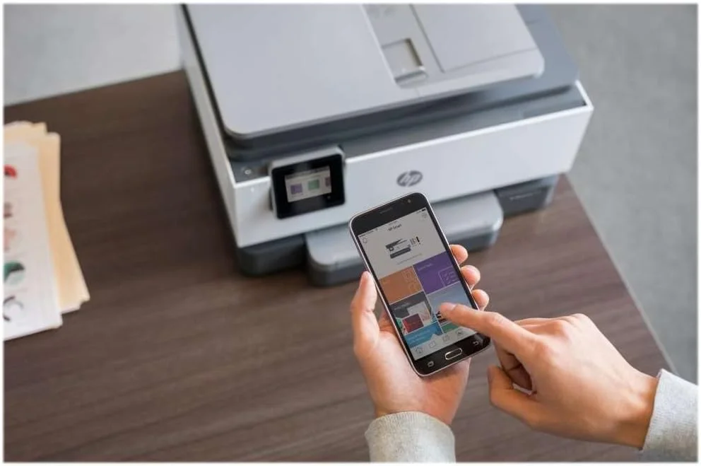 پرینتر چندکاره جوهرافشان بی‌سیم اچ پی Officejet Pro 9010، با Smart Tasks برای بهره‌وری هوشمندانه اداری (3UK83B)