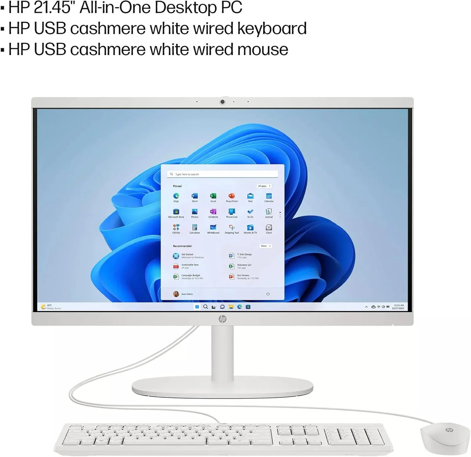 کامپیوتر رومیزی همه کاره HP، صفحه نمایش 21.5 اینچی FHD، پردازنده Intel Celeron J4025، گرافیک Intel UHD، رم 32 گیگابایتی، SSD 1 ترابایتی، دوربین True Vision، WiFi 6، ویندوز 11 پرو، لایسنس مادام العمر Microsoft Office، ماوس طراحی شده کامپیوتر رومیزی همه کاره HP، صفحه نمایش 21.5 اینچی FHD، پردازنده Intel Celeron J4025، گرافیک Intel UHD، رم 32 گیگابایتی، SSD 1 ترابایتی، دوربین True Vision، WiFi 6، ویندوز 11 پرو، لایسنس مادام العمر Microsoft Office، ماوس طراحی شده
