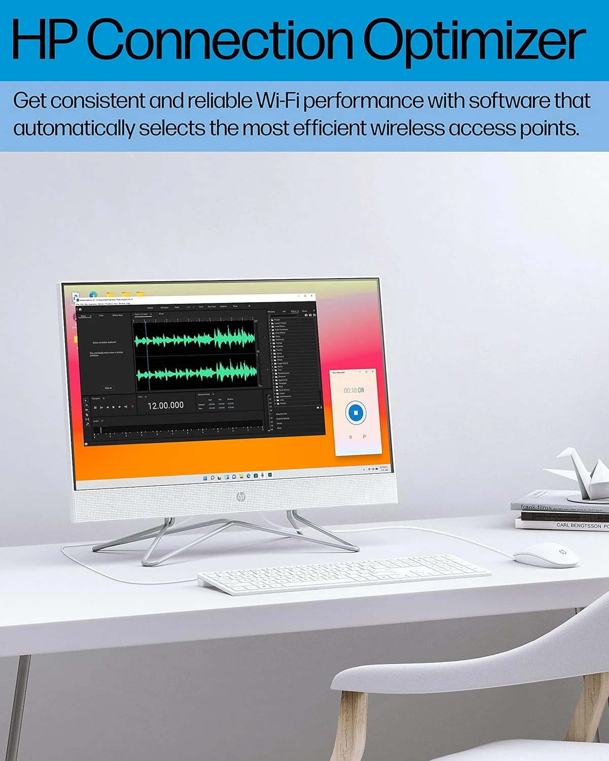 کامپیوتر رومیزی همه کاره HP، صفحه نمایش 21.5 اینچی Full HD Micro-Edge، پردازنده AMD Ryzen 3، گرافیک AMD Radeon، رم 8 گیگابایتی SDRAM، حافظه SSD 256 گیگابایتی، سیستم عامل Windows 11 Home، MU-MIMO، بلوتوث و Wi-Fi (22-dd0032، 2022) کامپیوتر رومیزی همه کاره HP، صفحه نمایش 21.5 اینچی Full HD Micro-Edge، پردازنده AMD Ryzen 3، گرافیک AMD Radeon، رم 8 گیگابایتی SDRAM، حافظه SSD 256 گیگابایتی، سیستم عامل Windows 11 Home، MU-MIMO، بلوتوث و Wi-Fi (22-dd0032، 2022)