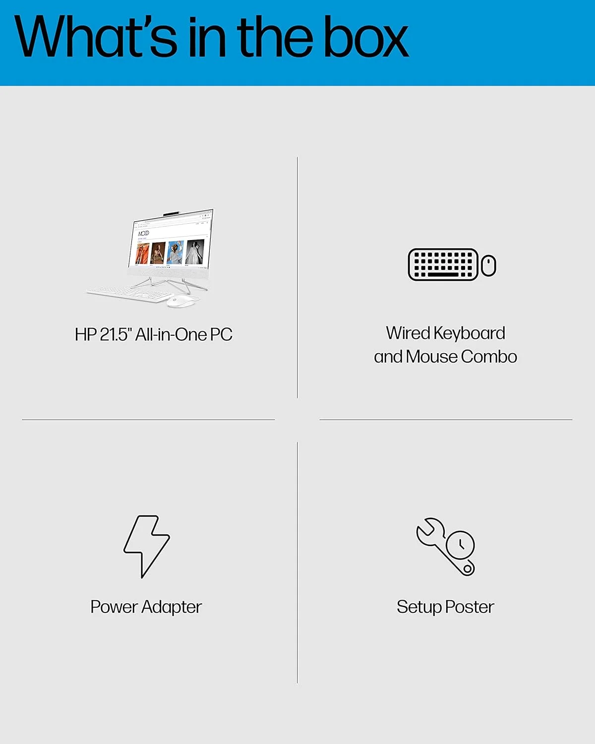 کامپیوتر رومیزی همه کاره HP، صفحه نمایش 21.5 اینچی Full HD Micro-Edge، پردازنده AMD Ryzen 3، گرافیک AMD Radeon، رم 8 گیگابایتی SDRAM، حافظه SSD 256 گیگابایتی، سیستم عامل Windows 11 Home، MU-MIMO، بلوتوث و Wi-Fi (22-dd0032، 2022) کامپیوتر رومیزی همه کاره HP، صفحه نمایش 21.5 اینچی Full HD Micro-Edge، پردازنده AMD Ryzen 3، گرافیک AMD Radeon، رم 8 گیگابایتی SDRAM، حافظه SSD 256 گیگابایتی، سیستم عامل Windows 11 Home، MU-MIMO، بلوتوث و Wi-Fi (22-dd0032، 2022)