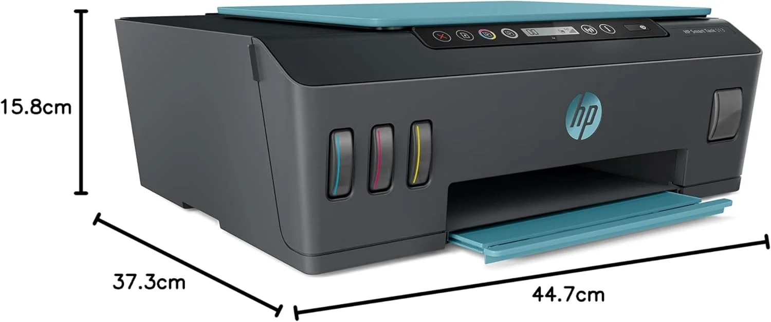 پرینتر چندکاره جوهرافشان بی سیم HP Smart Tank 516، چاپ، اسکن، کپی، چاپ تا 18000 صفحه سیاه و سفید یا 8000 صفحه رنگی - فیروزه ای [3YW70A]