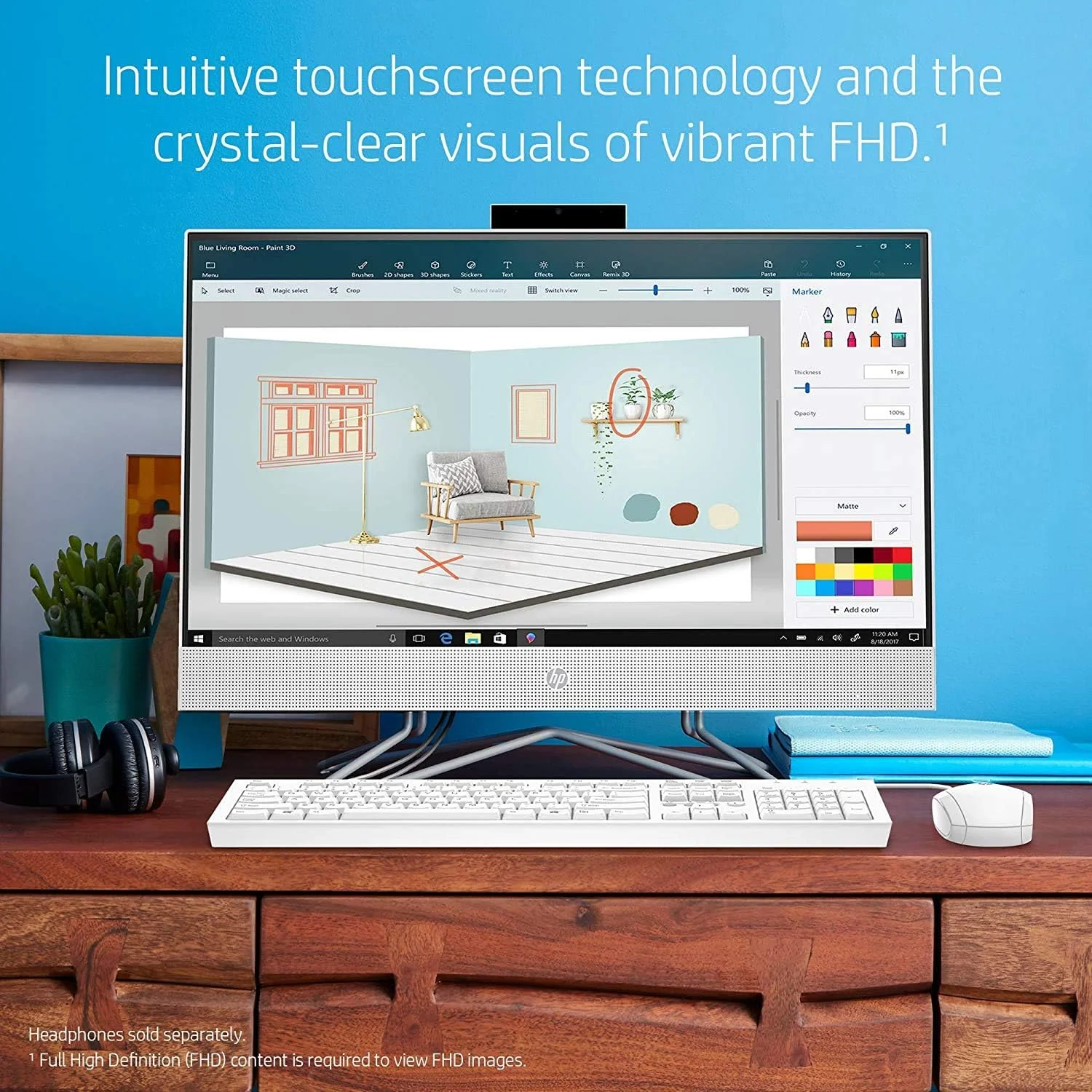 کامپیوتر رومیزی آل این وان HP با صفحه نمایش 23.8 اینچی FHD مدل 24-df0026na، پردازنده Intel i5-10400T، حافظه SSD 256 گیگابایتی، رم 8 گیگابایتی، کارت گرافیک Intel® UHD Graphics 630، ویندوز 11 هوم، کیبورد و ماوس USB سیم دار، سفید کامپیوتر رومیزی آل این وان HP با صفحه نمایش 23.8 اینچی FHD مدل 24-df0026na، پردازنده Intel i5-10400T، حافظه SSD 256 گیگابایتی، رم 8 گیگابایتی، کارت گرافیک Intel® UHD Graphics 630، ویندوز 11 هوم، کیبورد و ماوس USB سیم دار، سفید