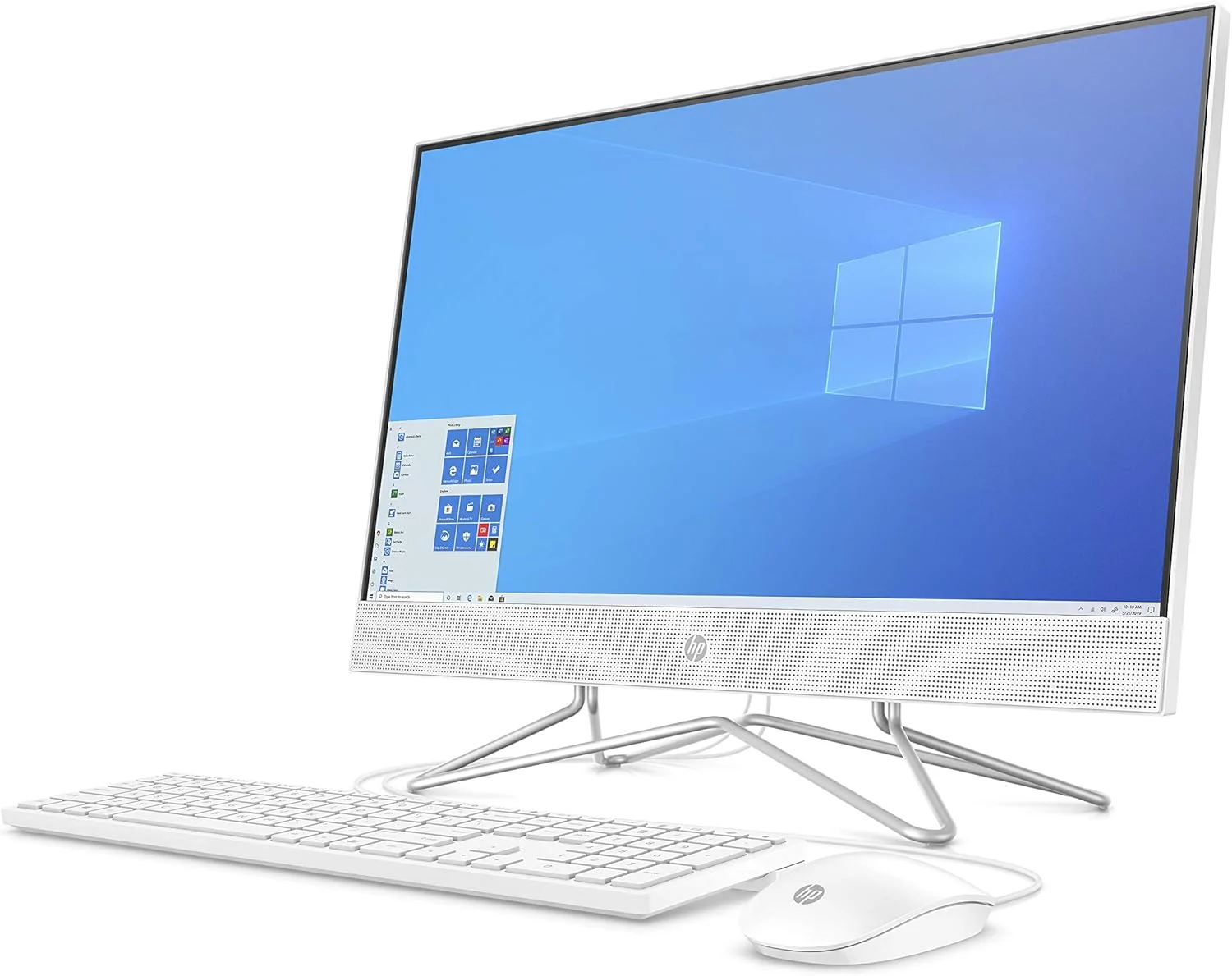 کامپیوتر همه کاره HP مدل 22-df0004ne، پردازنده نسل دهم Intel Core i5، صفحه نمایش 21.5 اینچ FHD، حافظه SSD 512 گیگابایت، رم 8 گیگابایت، کارت گرافیک NVIDIA GeForce MX330 (2GB)، ویندوز 10، کیبورد EN-AR، سفید