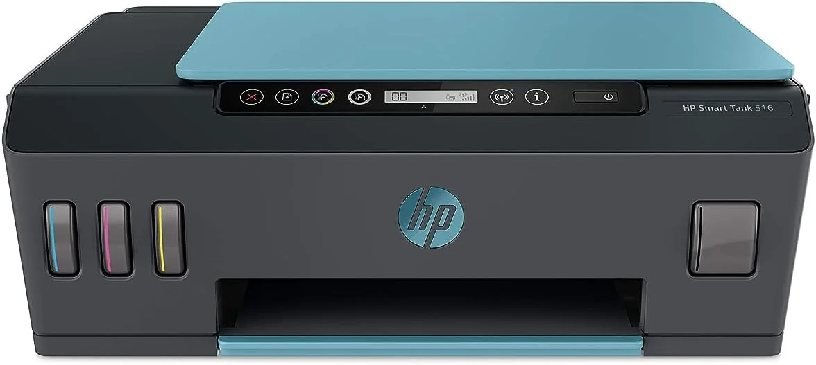 پرینتر چندکاره جوهرافشان بی سیم HP Smart Tank 516، پرینت، اسکن، کپی، چاپ تا 18000 صفحه سیاه و سفید یا 8000 صفحه رنگی - فیروزه ای [3YW70A]