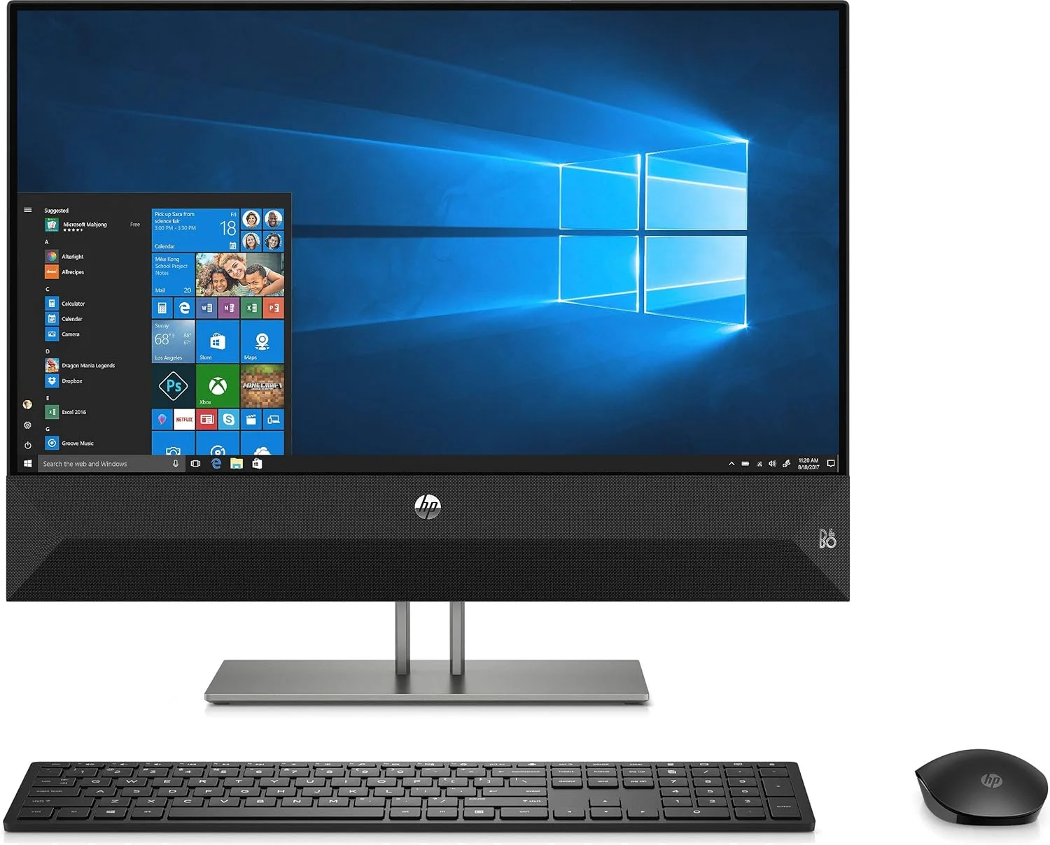 کامپیوتر همه کاره لمسی HP Pavilion 24 با پردازنده 8 هسته ای Intel Core i7-9700t، رم 8 گیگابایت، 1 ترابایت + 128 گیگابایت SSD، صفحه نمایش لمسی 24 اینچی FHD، کارت گرافیک MX GeForce 230 2GB، ویندوز 10، کیبورد انگلیسی، مشکی