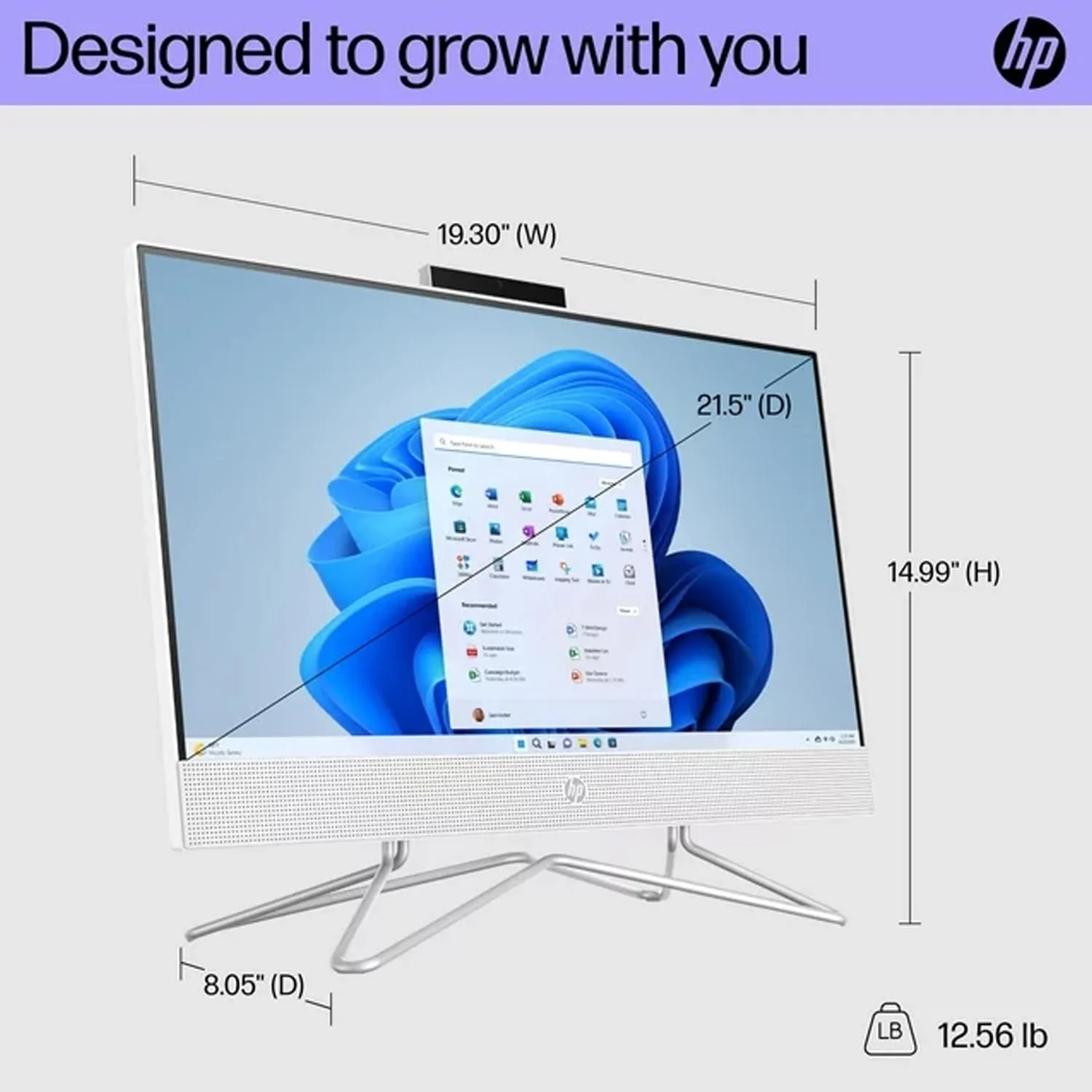 کامپیوتر جدید آل این وان HP | نمایشگر 21.5 اینچی FHD ضد انعکاس نور | رم 32 گیگابایتی | 1 ترابایت SSD (512 گیگابایت PCIe و P500 500 گیگابایت اکسترنال) | پردازنده دو هسته ای اینتل | اترنت (RJ-45) | HDMI | وب کم | ویندوز 11 پرو
