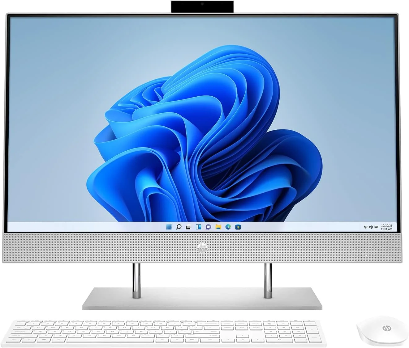 کامپیوتر همه کاره HP مدل 27 اینچی FHD IPS با الکسا (AMD Ryzen 7 4700U/16GB/1TB PCIe NVMe M.2 SSD/Win 11/MS Office 2019)، 27-dp1222in، نقره ای