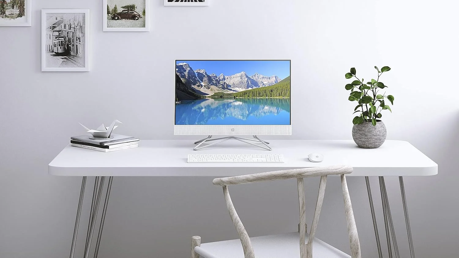 کامپیوتر همه کاره HP مدل 27 اینچی FHD IPS با الکسا (AMD Ryzen 7 4700U/16GB/1TB PCIe NVMe M.2 SSD/Win 11/MS Office 2019)، 27-dp1222in، نقره ای