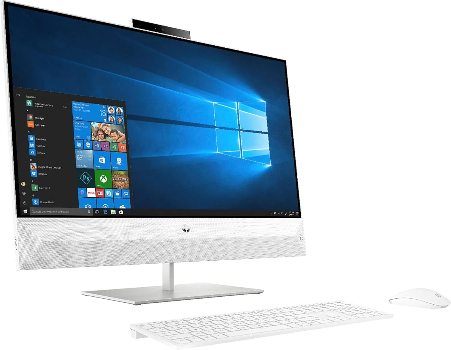 کامپیوتر همه کاره لمسی 27 اینچی HP Pavilion، پردازنده نسل دهم اینتل 8 هسته ای i7-10700T 2.0GHz، رم 16 گیگابایت، 1 ترابایت + 256 گیگابایت SSD، صفحه نمایش لمسی 27 اینچی FHD، کارت گرافیک NVIDIA GeForce MX350 4GB، ویندوز 10، کیبورد انگلیسی، سفید برفی