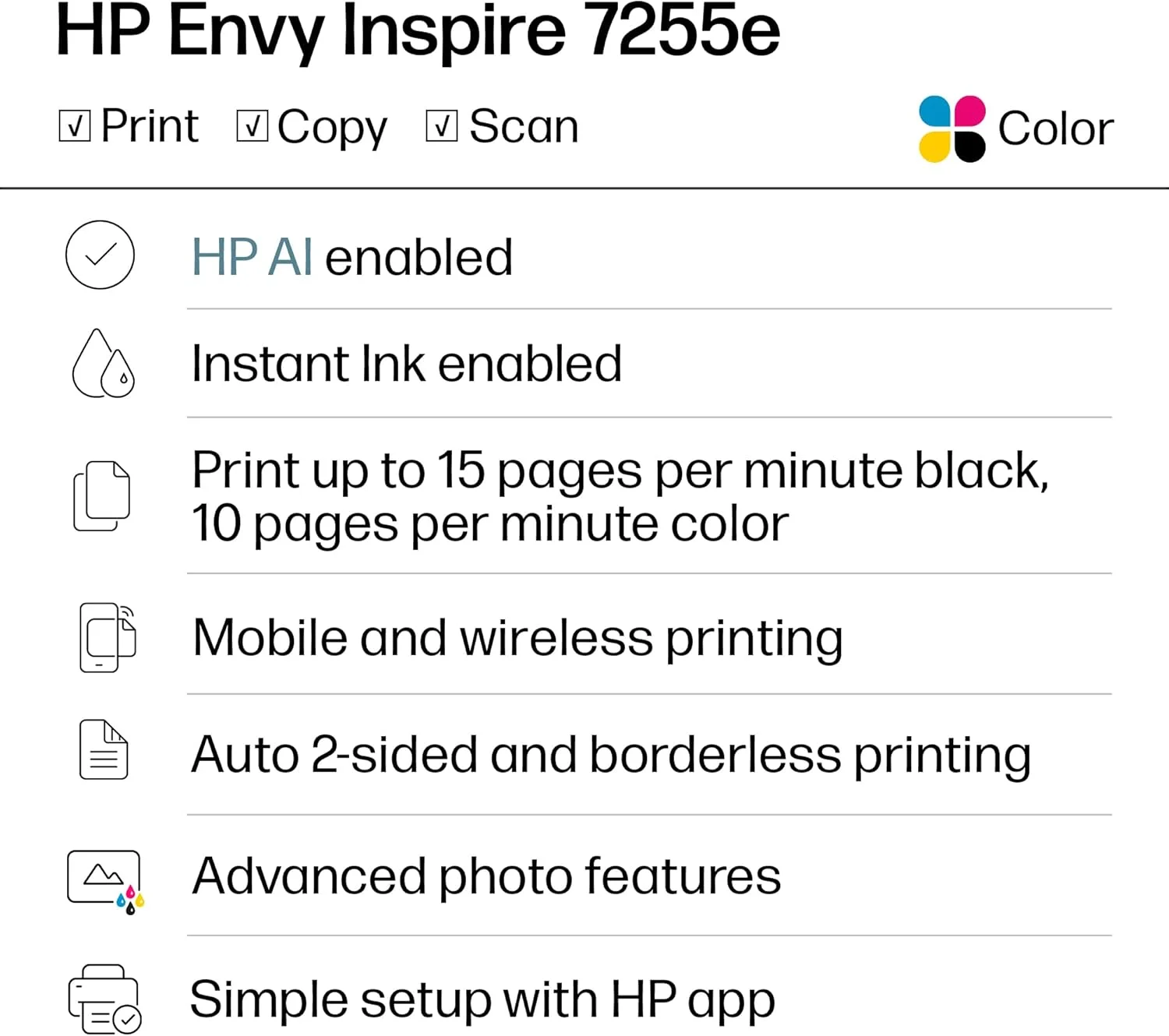 پرینتر چندکاره جوهرافشان رنگی بیسیم HP ENVY Inspire 7255e به همراه 6 ماه اشتراک رایگان Instant Ink (1W2Y9A) سفید پرینتر چندکاره جوهرافشان رنگی بیسیم HP ENVY Inspire 7255e به همراه 6 ماه اشتراک رایگان Instant Ink (1W2Y9A) سفید