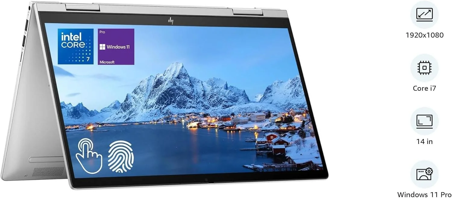 لپ تاپ 2 در 1 HP Envy x360، صفحه نمایش لمسی 14.0 اینچی FHD، پردازنده Intel Core 7 150U، رم 16 گیگابایتی SSD 512 گیگابایتی، بلوتوث، Wi-Fi 6E، حسگر اثر انگشت، صفحه کلید با نور پس زمینه، Windows 11 Pro، نقره ای لپ تاپ 2 در 1 HP Envy x360، صفحه نمایش لمسی 14.0 اینچی FHD، پردازنده Intel Core 7 150U، رم 16 گیگابایتی SSD 512 گیگابایتی، بلوتوث، Wi-Fi 6E، حسگر اثر انگشت، صفحه کلید با نور پس زمینه، Windows 11 Pro، نقره ای
