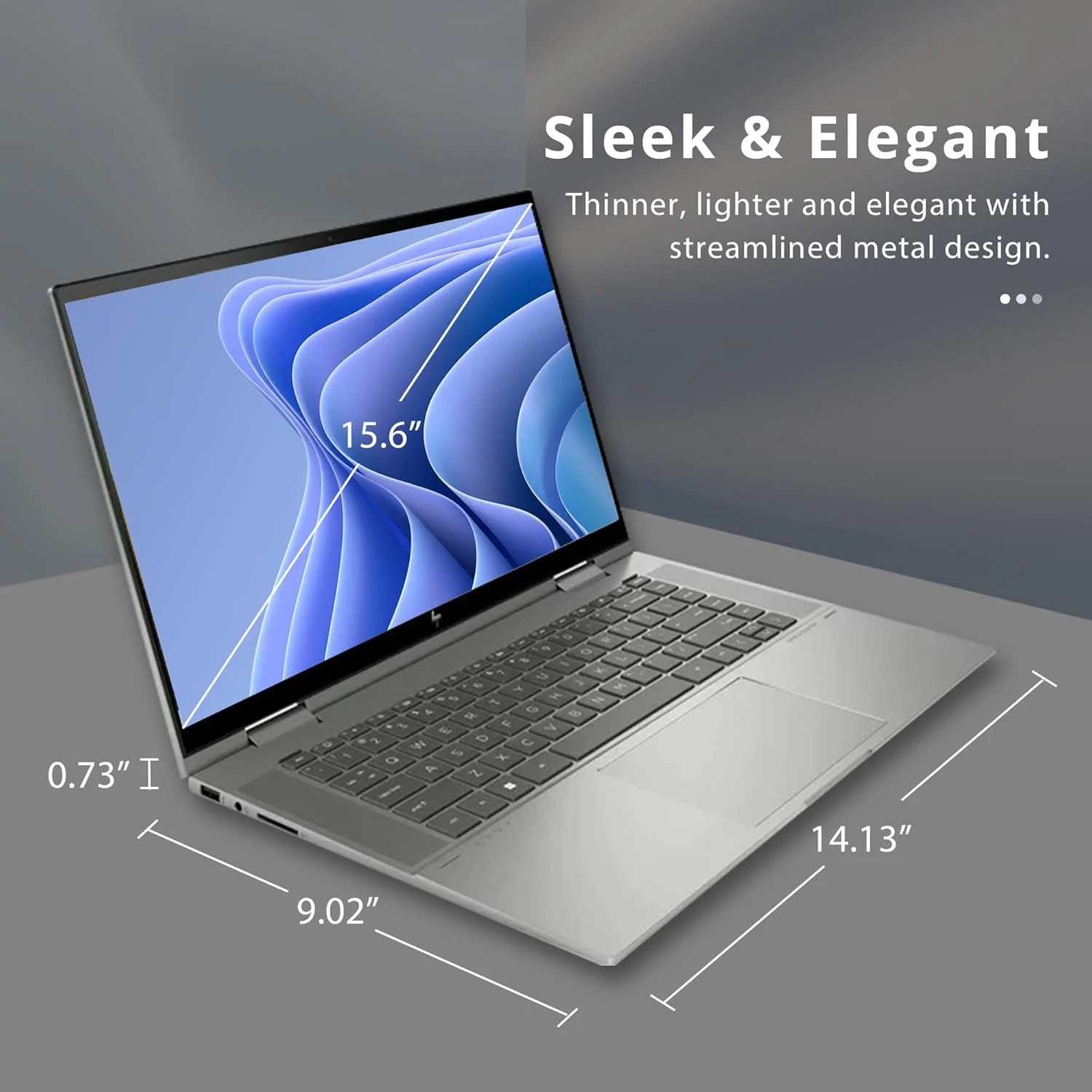 لپ تاپ لمسی 2 در 1 HP Envy X360 مدل 2022 با صفحه نمایش 15.6 اینچی FHD، پردازنده Intel Core i7-1165G7، رم 32 گیگابایتی، حافظه SSD PCIe 1 ترابایتی، کیبورد با نور پس زمینه، گرافیک Iris Xe، صدای B&O، ویندوز 11، نقره ای، کارت USB 32 گیگابایتی Snowbell (ارتقا یافته)