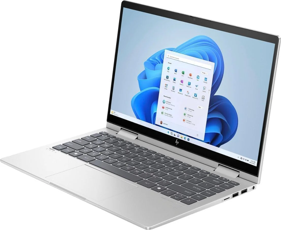 لپ تاپ 2 در 1 HP Envy x360، صفحه نمایش لمسی 14.0 اینچی FHD، پردازنده Intel Core 7 150U، رم 16 گیگابایتی SSD 512 گیگابایتی، بلوتوث، Wi-Fi 6E، حسگر اثر انگشت، صفحه کلید با نور پس زمینه، Windows 11 Pro، نقره ای لپ تاپ 2 در 1 HP Envy x360، صفحه نمایش لمسی 14.0 اینچی FHD، پردازنده Intel Core 7 150U، رم 16 گیگابایتی SSD 512 گیگابایتی، بلوتوث، Wi-Fi 6E، حسگر اثر انگشت، صفحه کلید با نور پس زمینه، Windows 11 Pro، نقره ای