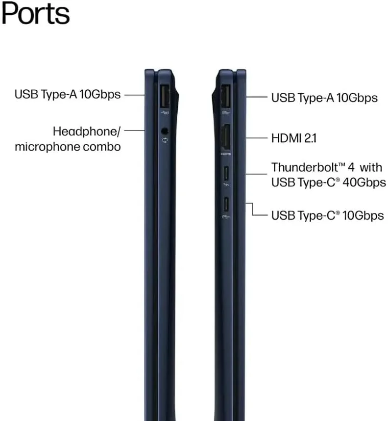 لپ تاپ تجاری 2 در 1 HP OmniBook X Flip، مدل 2025، صفحه نمایش لمسی 14 اینچی 1920x1200، پردازنده Intel-8 Core Ultra 7 256V، رم 16 گیگابایتی LPDDR5، حافظه SSD 2 ترابایتی، ویندوز 11 هوم، کیبورد با نور پس زمینه، Wi-Fi 6E، بلوتوث 5.3، تاندربولت 4، دوربین IR 5 مگاپیکسلی، آبی