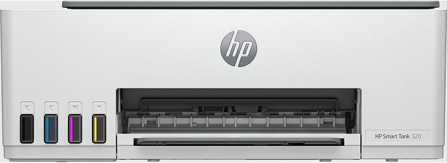 پرینتر چندکاره بی‌سیم HP Smart Tank 520، چاپ، اسکن، کپی، چاپ تا 18000 صفحه سیاه و سفید یا 6000 صفحه رنگی - خاکستری [1F3W2A]