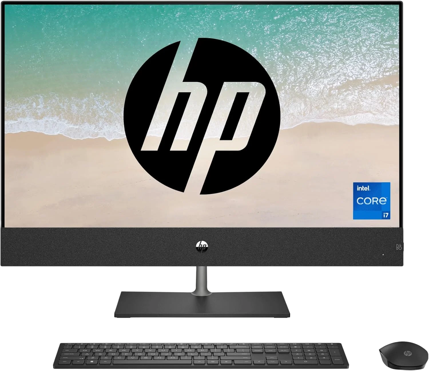 کامپیوتر همه کاره HP Pavilion نسل 12 اینتل Core i7، صفحه نمایش 27 اینچی (68.6 سانتی متر)، 16 گیگابایت رم، 1 ترابایت SSD، FHD، لمسی، میکرو-لبه، ضد تابش نور، کیبورد و ماوس بی سیم، گرافیک Intel UHD، ویندوز 11، صدای B&O، مدل 27-ca1142in