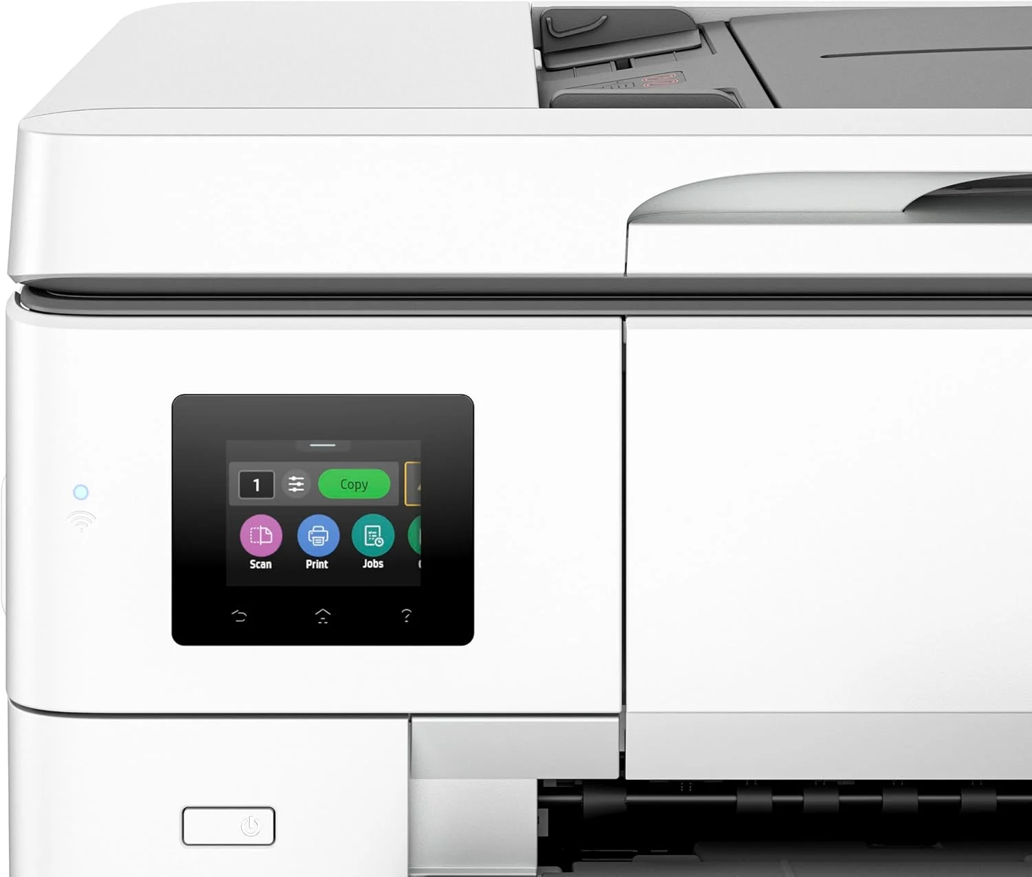 پرینتر جوهرافشان چندکاره عریض HP OfficeJet Pro 9720 - چاپ، اسکن، کپی، بی‌سیم، تغذیه خودکار اسناد، چاپ دورو خودکار، صفحه لمسی، حالت بی‌صدا؛ ظرفیت ورودی تا 250 برگ - [53N94C]