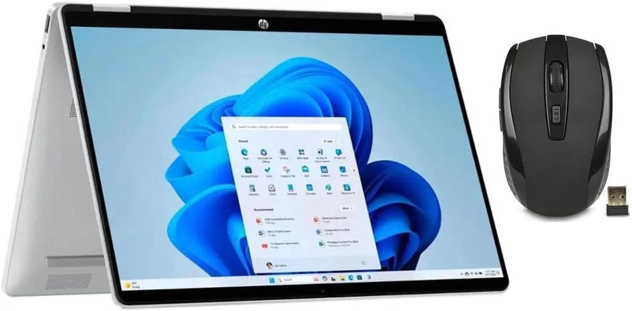 لپ تاپ 2 در 1 لمسی HP OmniBook 5 Flip با صفحه نمایش 14 اینچی FHD+ | پردازنده Intel Core 7 150U | گرافیک Intel | Copilot | نور پس زمینه | نقره ای | 16 گیگابایت رم DDR5 | 512 گیگابایت SSD | ویندوز 11 هوم | همراه با ماوس بی سیم