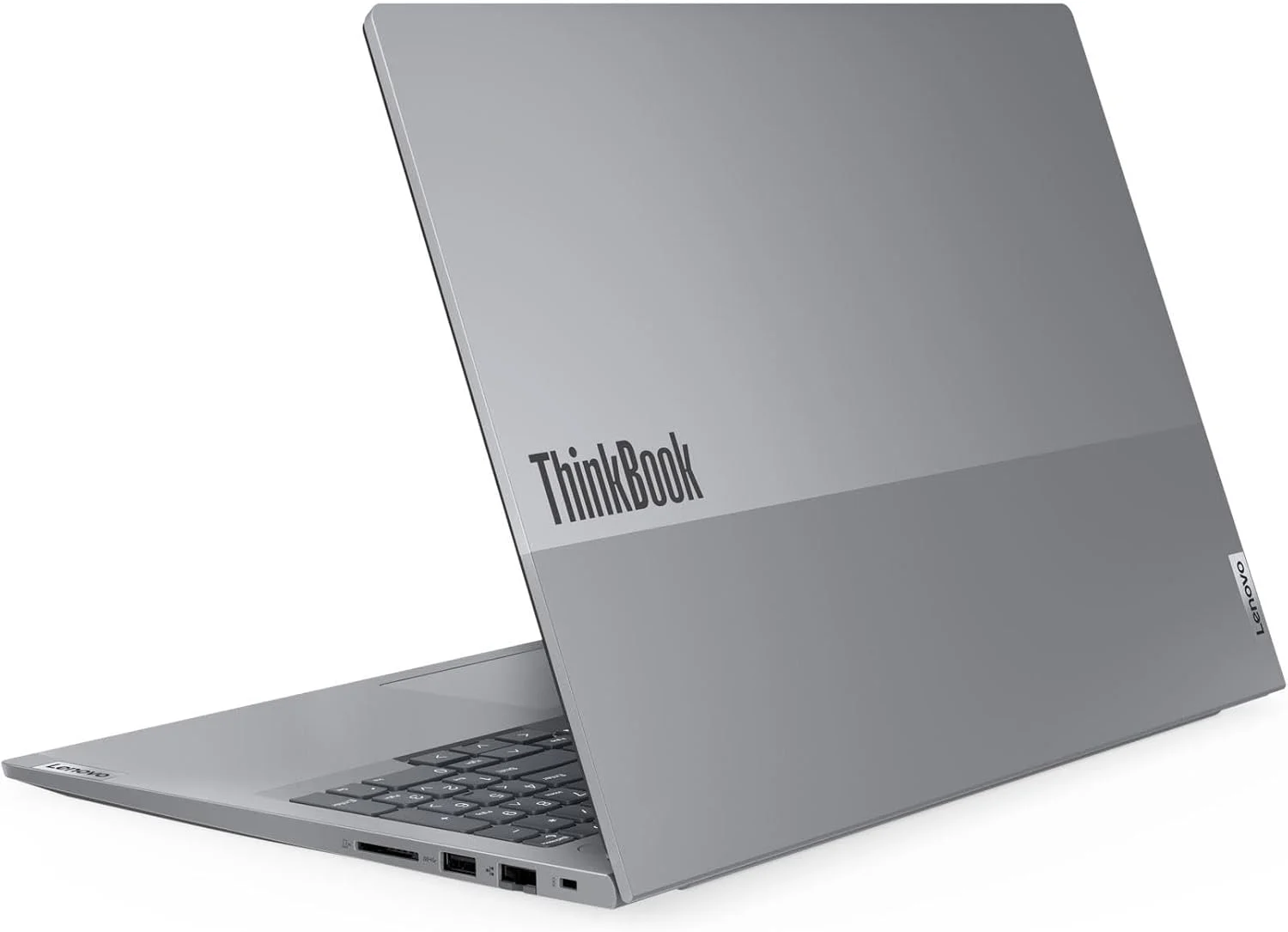 لپ تاپ Lenovo ThinkBook 16 G7 IML، صفحه نمایش 16 اینچی WUXGA IPS، پردازنده Intel Core Ultra 5 125U، رم 16 گیگابایتی DDR5، حافظه SSD 512 گیگابایتی، گرافیک Intel، صفحه کلید ENG با نور پس زمینه، دوربین FHD، خاکستری قطبی