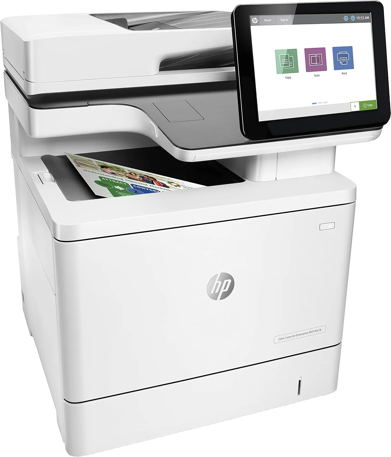 دستگاه چندکاره لیزری رنگی HP Color LaserJet Enterprise MFP M578dn (7ZU85A) با قابلیتهای پرینت، کپی، اسکن، فکس (اختیاری)، مناسب برای 5 تا 15 کاربر، ظرفیت چاپ ماهانه (A4) تا 80000 صفحه، 1 سال گارانتی دستگاه چندکاره لیزری رنگی HP Color LaserJet Enterprise MFP M578dn (7ZU85A) با قابلیتهای پرینت، کپی، اسکن، فکس (اختیاری)، مناسب برای 5 تا 15 کاربر، ظرفیت چاپ ماهانه (A4) تا 80000 صفحه، 1 سال گارانتی