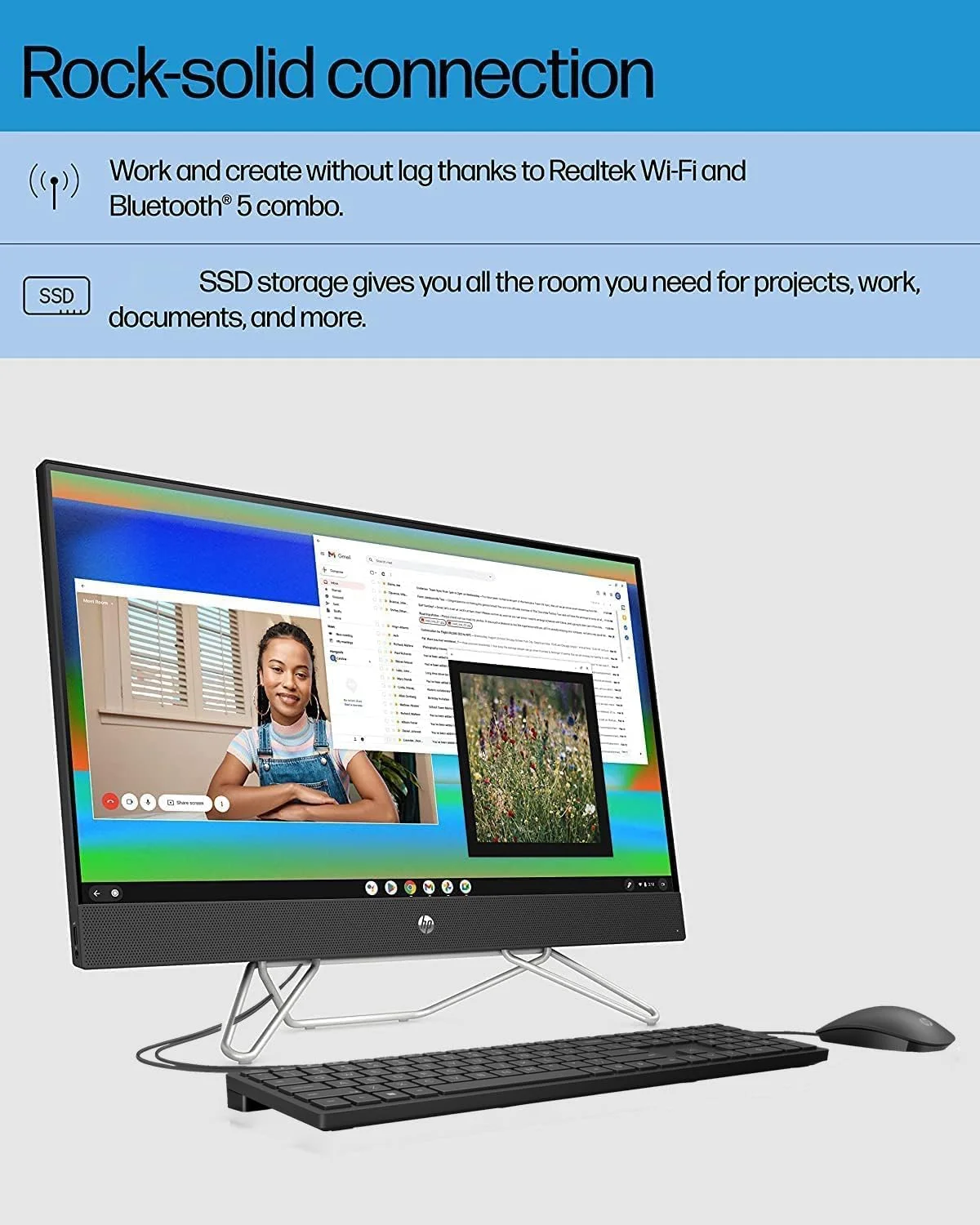 کامپیوتر همه کاره لمسی 23.8 اینچی HP - پردازنده Intel Core i3 - حافظه 8 گیگابایتی - هارد دیسک 1 ترابایتی - مشکی، سفید کامپیوتر همه کاره لمسی 23.8 اینچی HP - پردازنده Intel Core i3 - حافظه 8 گیگابایتی - هارد دیسک 1 ترابایتی - مشکی، سفید