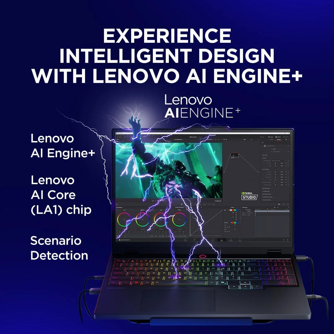 لپ تاپ گیمینگ هوش مصنوعی لنوو Legion 5 15IRX10، صفحه نمایش 15.1 اینچی WQXGA OLED 165 هرتز، پردازنده Intel Core i9-14900HX، رم 32 گیگابایتی، SSD 1 ترابایتی، کارت گرافیک RTX 5070 8 گیگابایتی GDDR7، RGB EN-ARB، ویندوز 11، مشکی [83LY0032AX] + 2 سال Premium Care