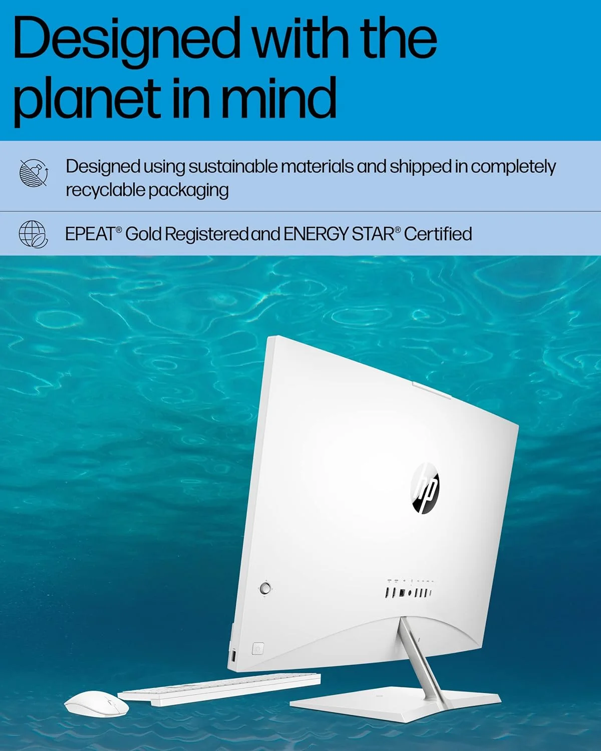 کامپیوتر همه کاره HP Pavilion، نسل دوازدهم پردازنده Intel Core i7-12700T، رم 16 گیگابایتی، SSD 256 گیگابایتی، صفحه نمایش لمسی Full HD IPS، ویندوز 11 Home، گرافیک 4K، ماوس و کیبورد بی سیم، دوربین پاپ آپ 5 مگاپیکسلی (27-CA1180، 2022)