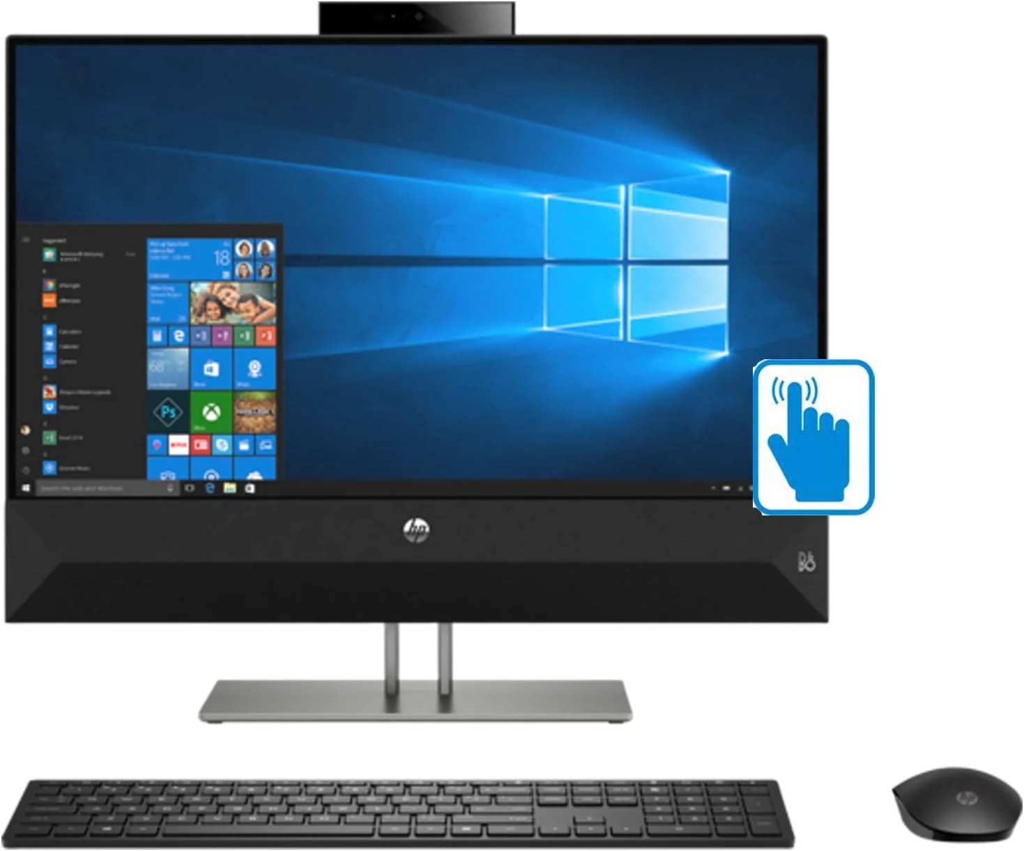 کامپیوتر همه کاره HP Pavilion 27st Premium مناسب خانه و کار (پردازنده Intel نسل 8 Core i7-8700T شش هسته ای، 32 گیگابایت رم، 1 ترابایت HDD + 512 گیگابایت PCIe SSD، صفحه نمایش لمسی 27 اینچی QHD 2560x1440، کارت گرافیک NVIDIA GeForce MX130، WiFi، ویندوز 10 پرو)