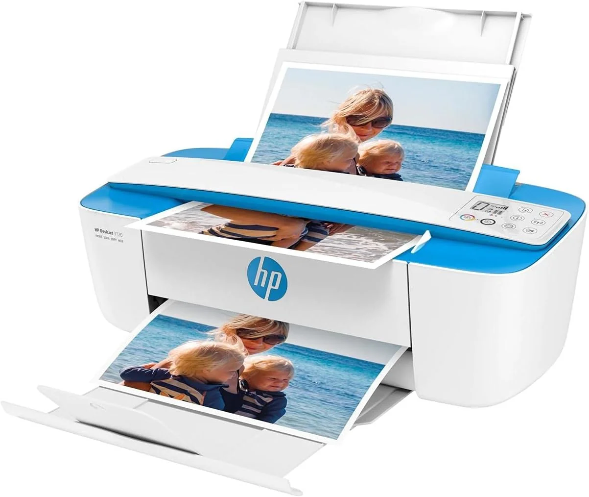 پرینتر رنگی چندکاره HP DeskJet 3760، جوهر فوری با 2 ماه دوره آزمایشی، سفید