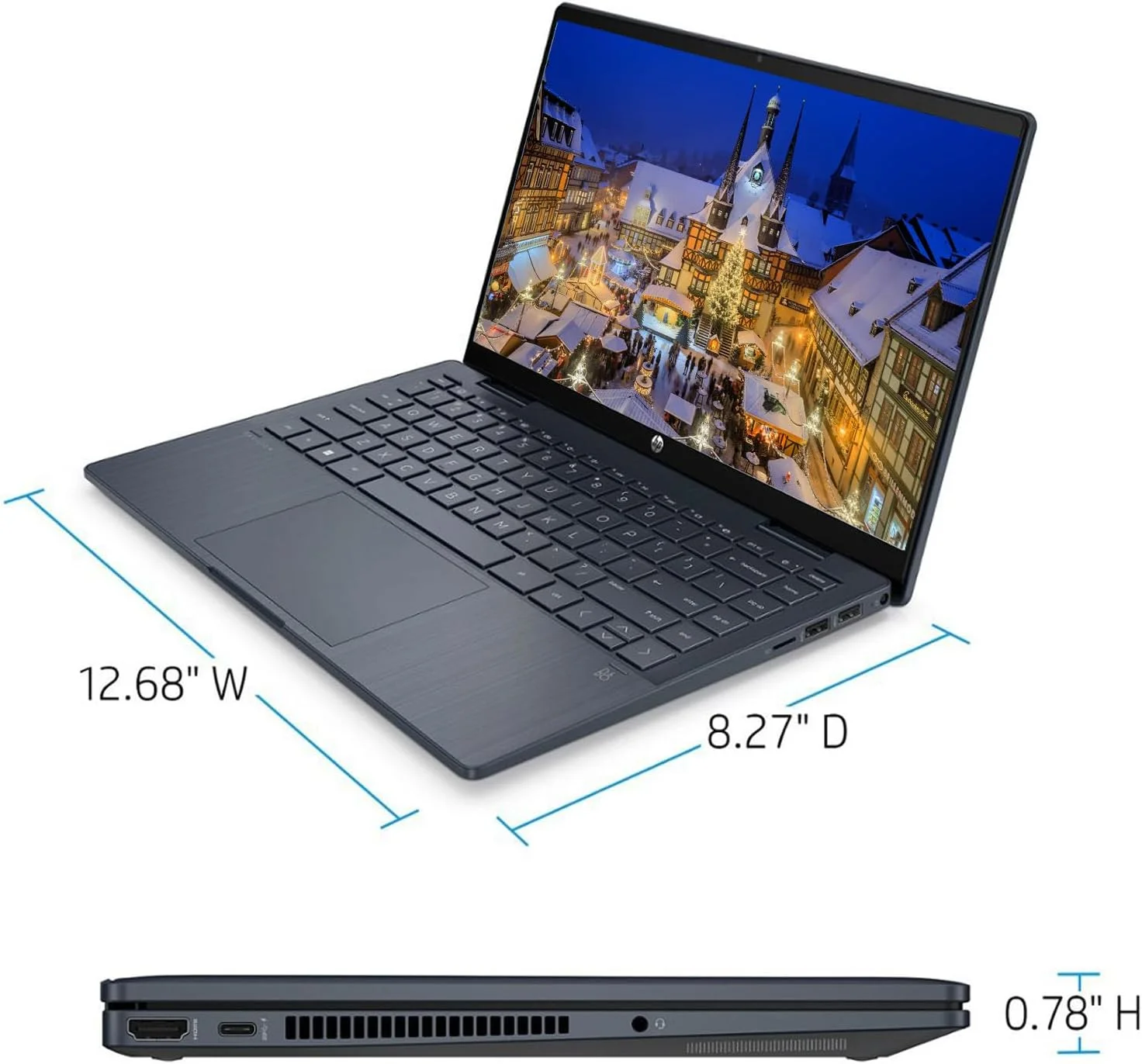 لپ تاپ ارتقا یافته HP Pavilion 2-in-1 14 FHD LED لمسی 2023، پردازنده Intel Core i3-1215U نسل دوازدهم، 8 گیگابایت رم | 512 گیگابایت SSD، HDMI، USB-C، عمر باتری طولانی، ویندوز 11، آماده برای مدرسه و تجارت، آبی، بسته نرم افزاری RK لپ تاپ ارتقا یافته HP Pavilion 2-in-1 14 FHD LED لمسی 2023، پردازنده Intel Core i3-1215U نسل دوازدهم، 8 گیگابایت رم | 512 گیگابایت SSD، HDMI، USB-C، عمر باتری طولانی، ویندوز 11، آماده برای مدرسه و تجارت، آبی، بسته نرم افزاری RK