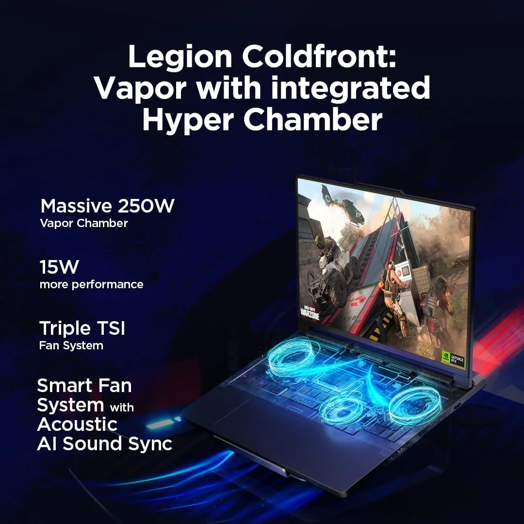 لپ تاپ گیمینگ لنوو Legion Pro 7 16IAX10H AI با صفحه نمایش 16 اینچی WQXGA OLED 240Hz، پردازنده Intel Ultra 9 275HX، رم 32 گیگابایتی، حافظه SSD 2 ترابایتی، کارت گرافیک NVIDIA RTX 5090 24GB GDDR7، نورپردازی RGB ENG-ARB، ویندوز 11، مشکی اکلیپس [83F5008MAX] + 2 سال گارانتی Premium Care
