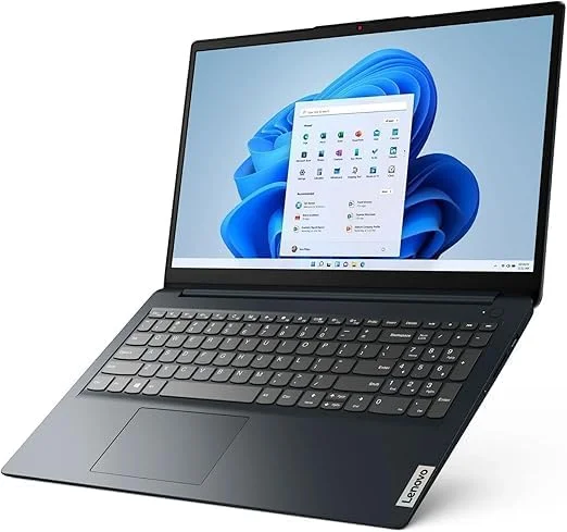 لپ تاپ لنوو IdeaPad 1 15IJL7 با صفحه نمایش 15.6 اینچی FHD IPS ضد تابش نور، پردازنده Celeron® N4500، رم 8 گیگابایتی، حافظه SSD 512 گیگابایتی، گرافیک یکپارچه Intel UHD، صفحه کلید انگلیسی عربی، ویندوز 11 پرو، آبی تیره [82LX00CCAX]