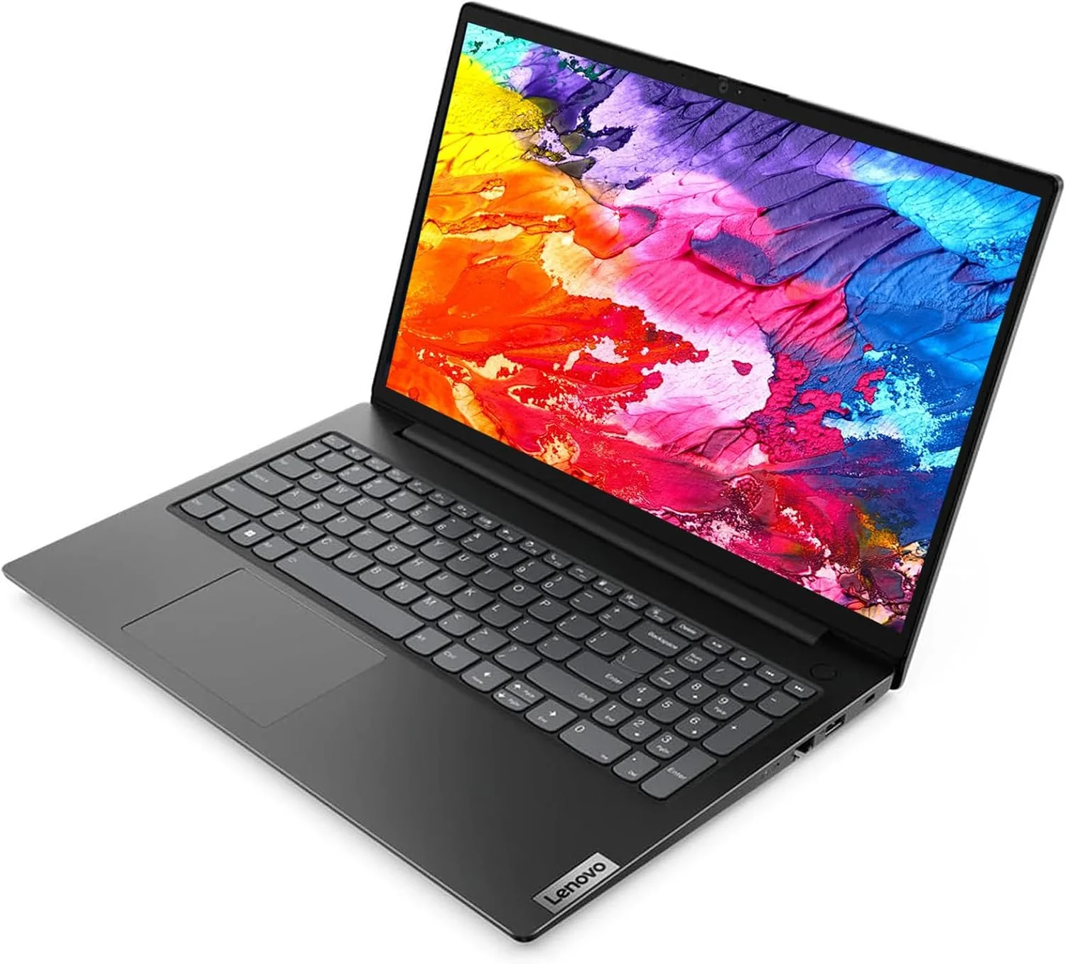 لپ تاپ تجاری 15.6 اینچی Lenovo V15 G2 FHD [ویندوز 11 پرو]، پردازنده دو هسته ای اینتل سلرون N4500، رم 32 گیگابایتی، SSD 1 ترابایتی، گرافیک Intel UHD، صفحه کلید عددی، Wi-Fi، BT 5.1، اترنت، HDMI، همراه با باتری