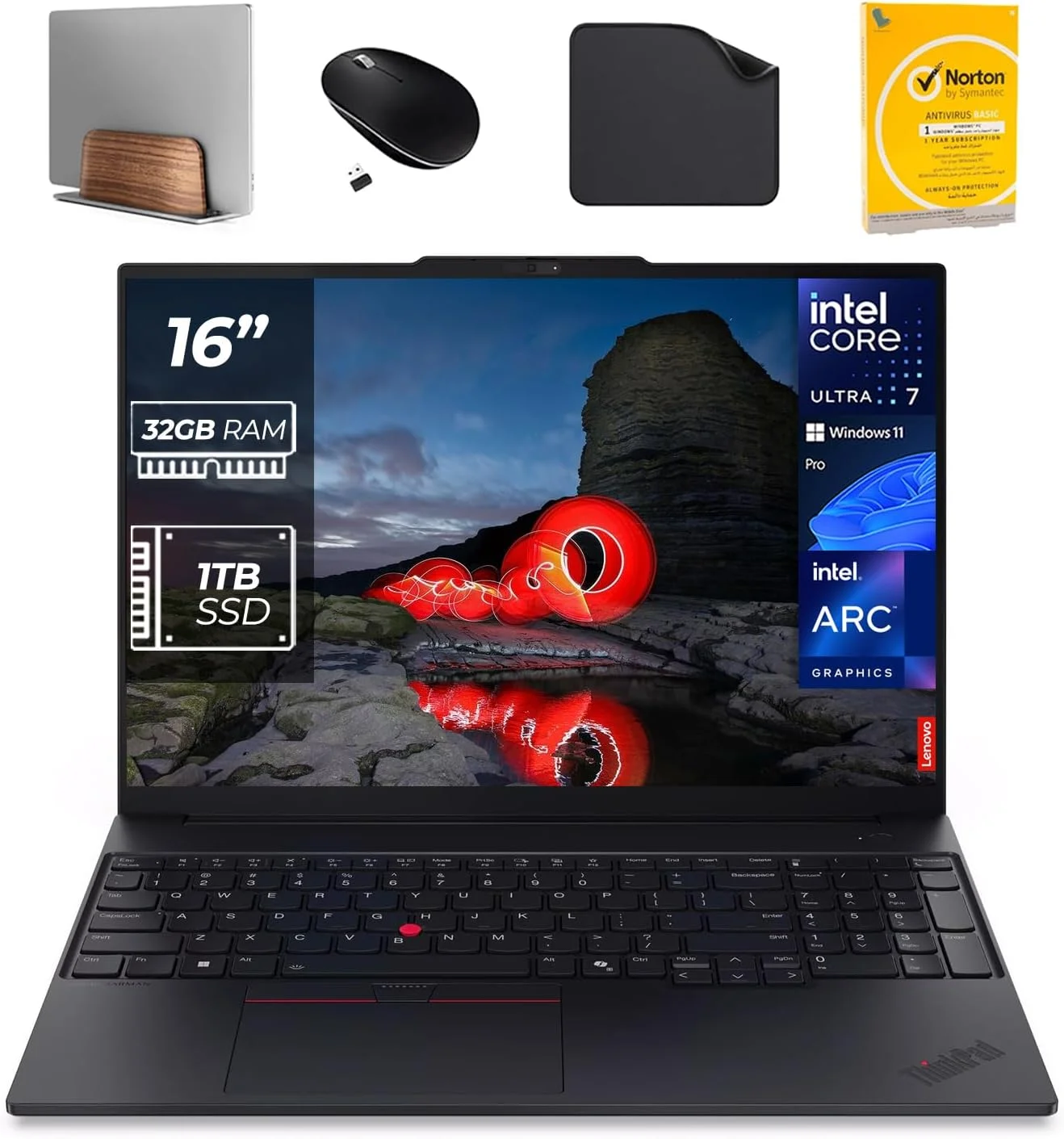 لپ تاپ تجاری هوش مصنوعی لنوو ThinkPad E16 Gen3 – Intel U7-255H، گرافیک یکپارچه، Fingerprint Rdr، Win11 Pro، EngAR (شامل پایه لپ تاپ + ماوس + آنتی ویروس + ماوس پد موج اول) (32 گیگابایت رم | 1 ترابایت SSD)