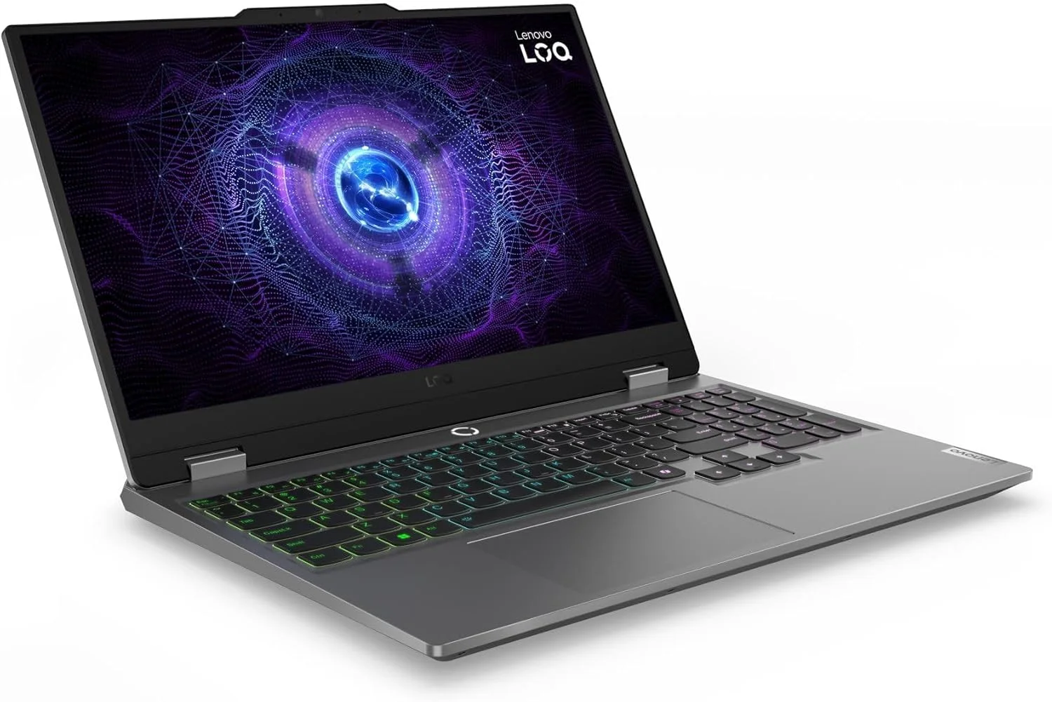 لپ تاپ گیمینگ Lenovo LOQ 15IRX9، صفحه نمایش 15.6 اینچی FHD 144Hz IPS، پردازنده Intel Core i7-13650HX، رم 24 گیگابایتی DDR5، حافظه SSD 512 گیگابایتی، کارت گرافیک NVIDIA GeForce RTX 4060 8GB، کیبورد با نور پس زمینه انگلیسی، خاکستری لونا