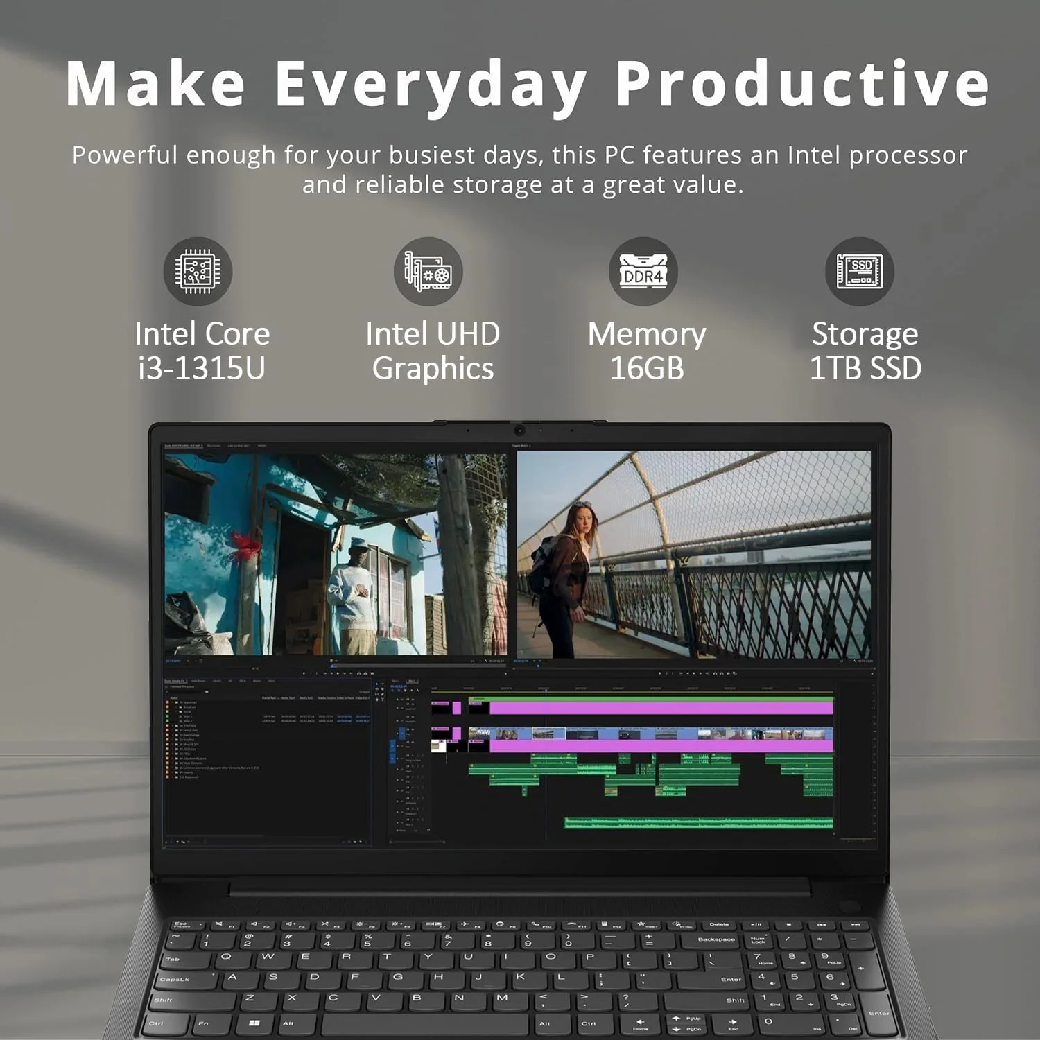 لپ تاپ 15.6 اینچی FHD لنوو V15 G4، پردازنده 6 هسته ای نسل سیزدهم Intel Core i3-1315U، حافظه 16 گیگابایتی DDR4، SSD PCIe 1 ترابایتی، صفحه نمایش نور آبی کم، پورت اترنت، HDMI، وب کم، Wi-Fi و بلوتوث، ویندوز 11 پرو لپ تاپ 15.6 اینچی FHD لنوو V15 G4، پردازنده 6 هسته ای نسل سیزدهم Intel Core i3-1315U، حافظه 16 گیگابایتی DDR4، SSD PCIe 1 ترابایتی، صفحه نمایش نور آبی کم، پورت اترنت، HDMI، وب کم، Wi-Fi و بلوتوث، ویندوز 11 پرو