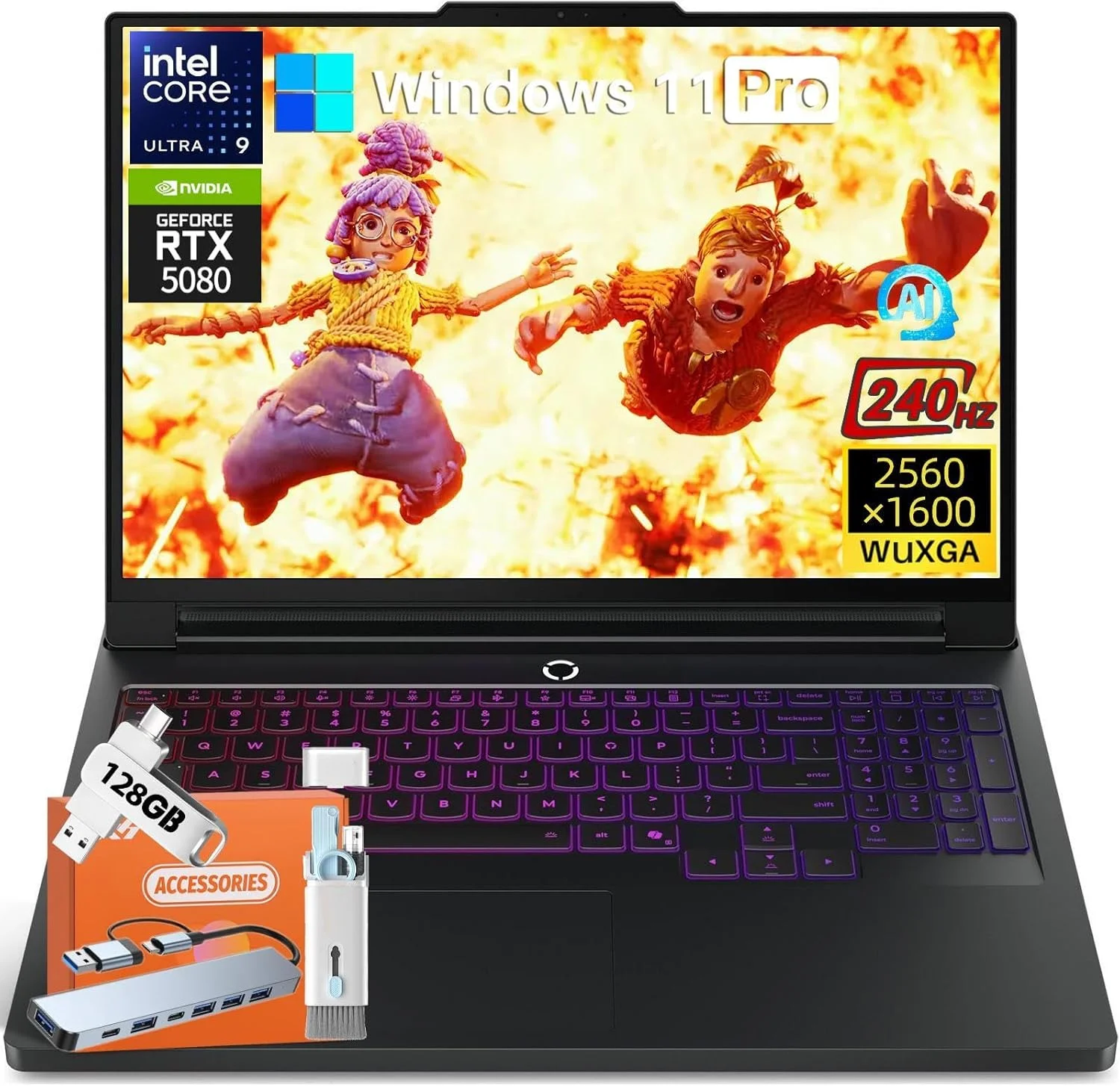 لپ تاپ گیمینگ لنوو Legion Pro 7i Gen 10 مدل 2025، کارت گرافیک GeForce RTX 5080 16GB GDDR7، پردازنده Intel Ultra 9 275HX 24 هسته ای 5.4GHz، صفحه نمایش 16 اینچی WQXGA OLED 500nits 240Hz، رم 32 گیگابایتی DDR5، حافظه SSD 1 ترابایتی، Wi-Fi 7، ویندوز 11 پرو، به همراه لوازم جانبی