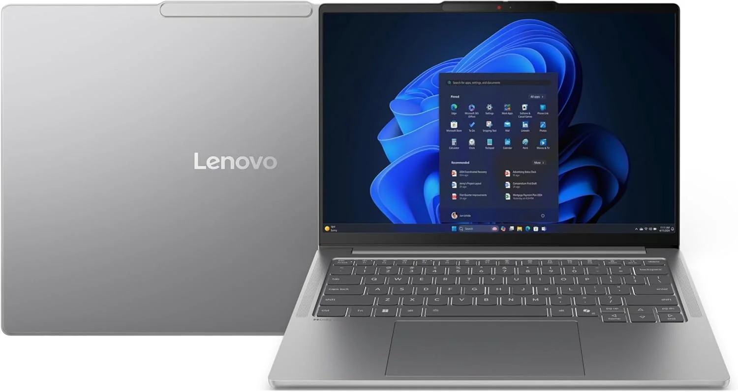 لپ تاپ باریک لنوو IdeaPad Pro 5 14IAH10 (خاکستری لونا) | پردازنده Intel Core Ultra 9 285H | Intel AI Boost | 32 گیگابایت رم | 1 ترابایت SSD | صفحه نمایش 14 اینچی 2.8K OLED HDR | ویندوز 11 [83JK000JAX]